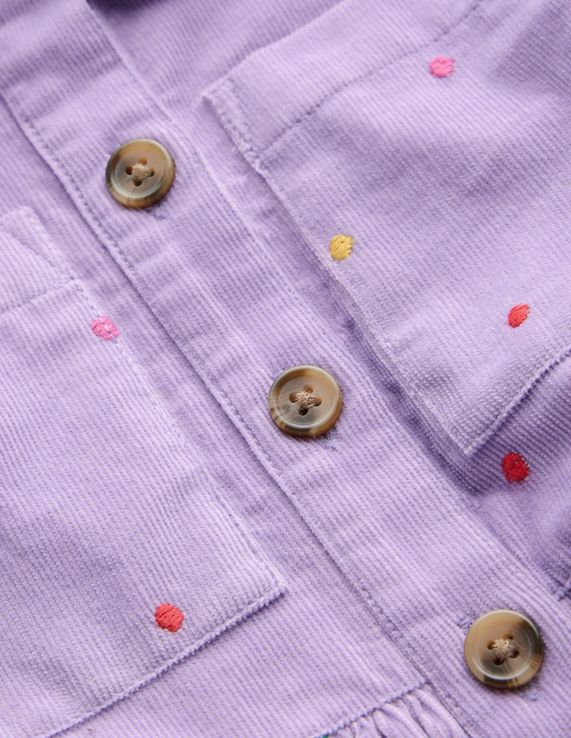 Aubrey Puff Sleeve Shirt Dress-Aster Purple Embroidered Spot - Image 5