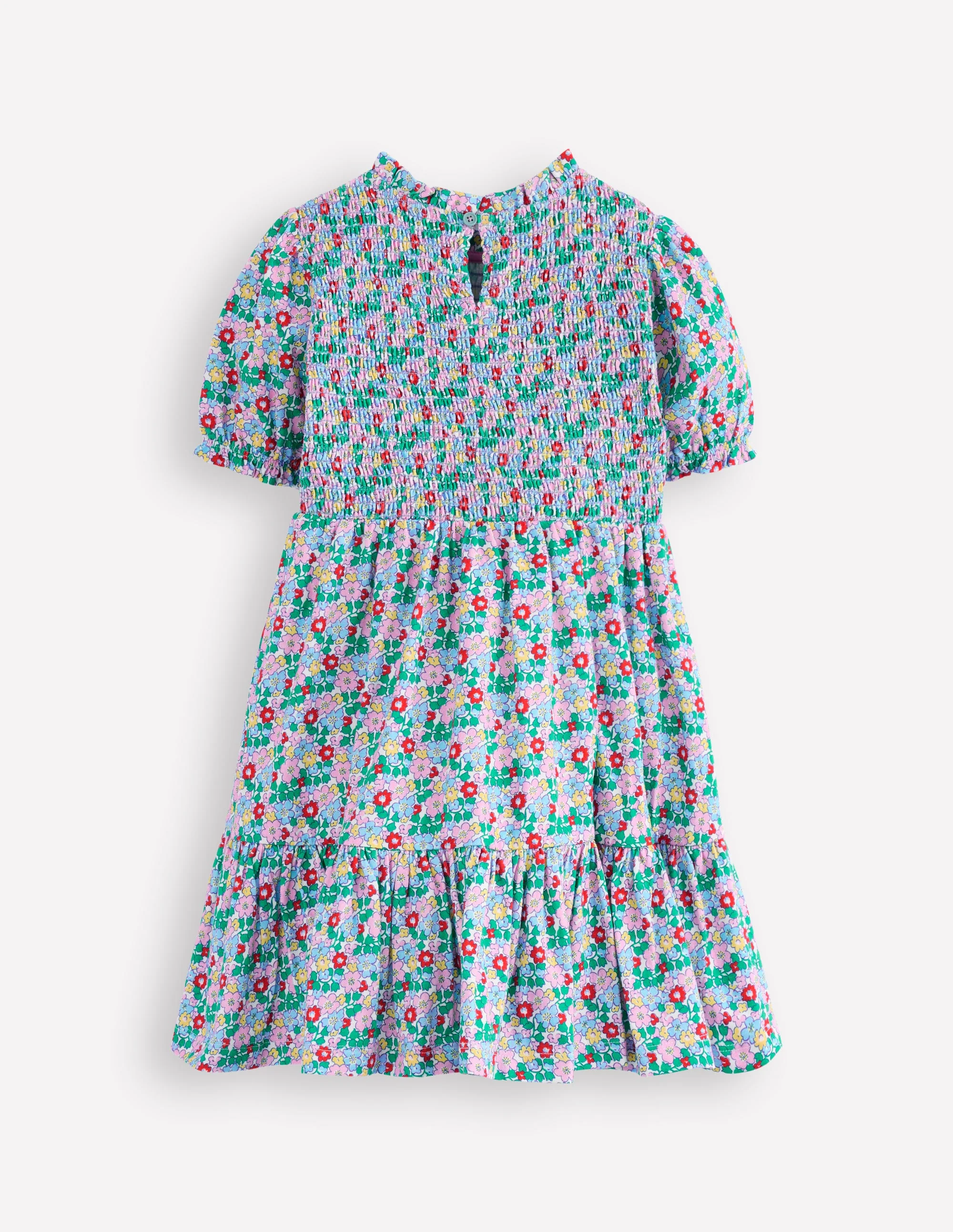 Aurora Shirred Twirly Dress-Multi Flowerbed - Image 2