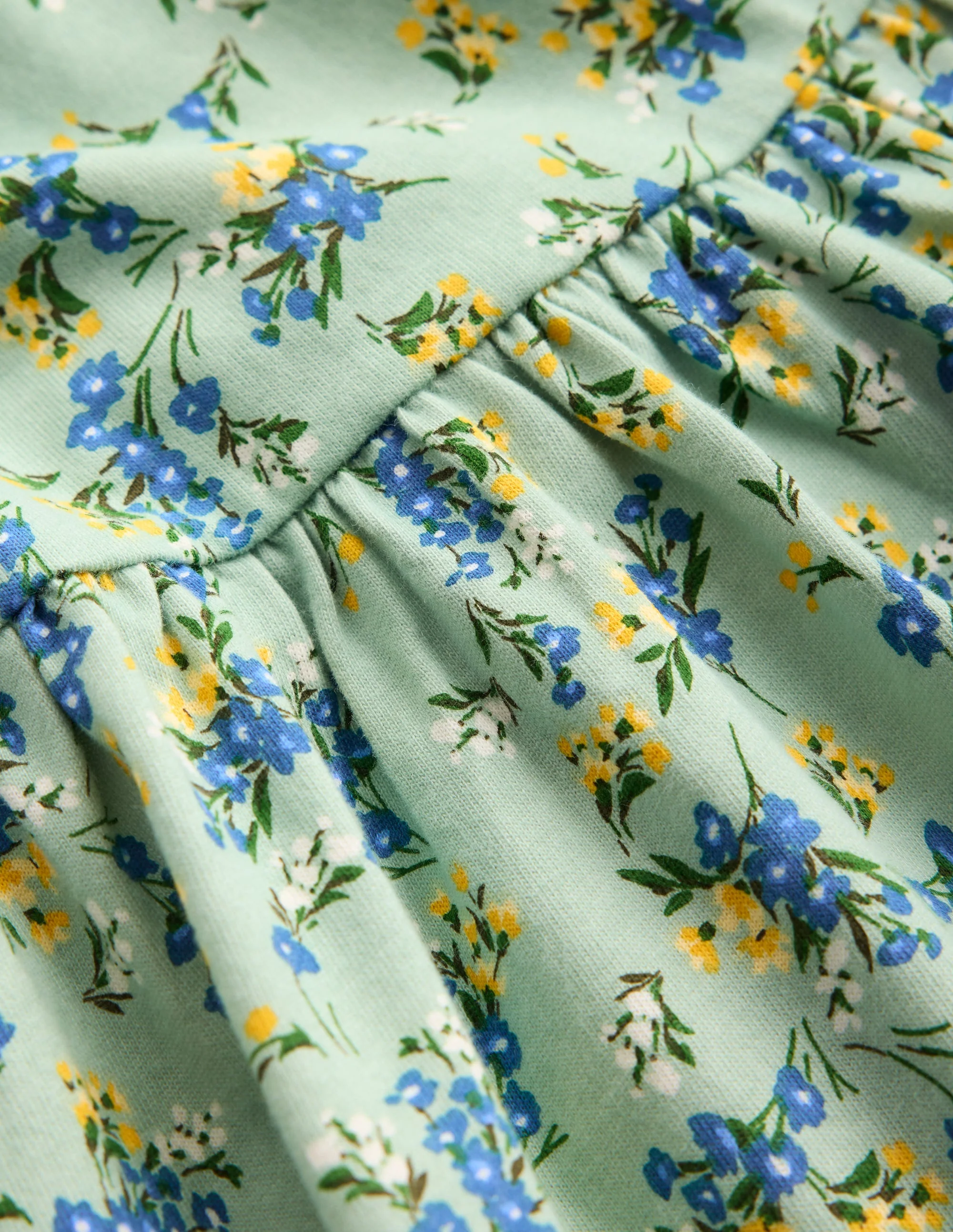 Ballerina Jersey Dress-Green Floral - Image 3