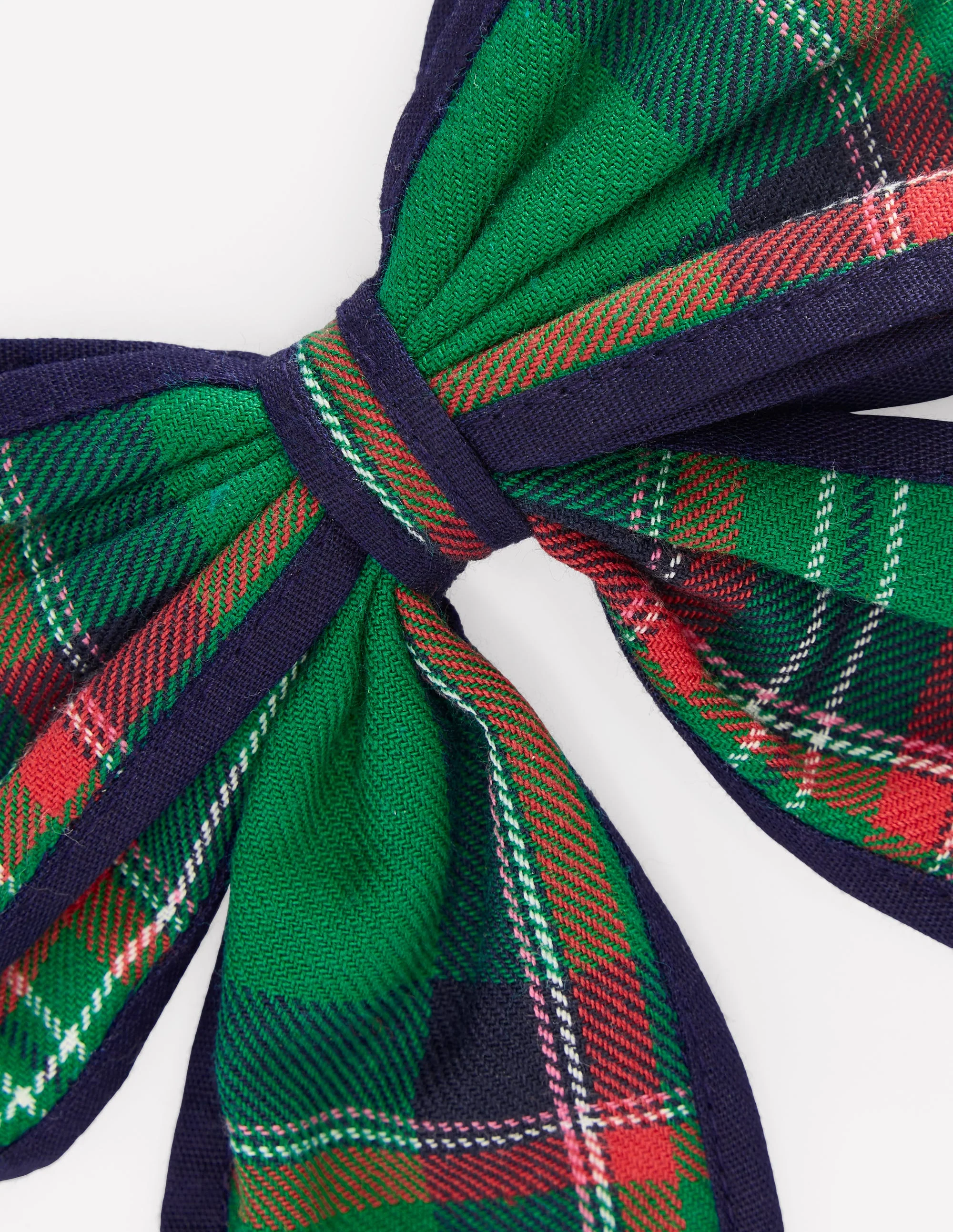 Big Bow Clip-Green Check - Image 2