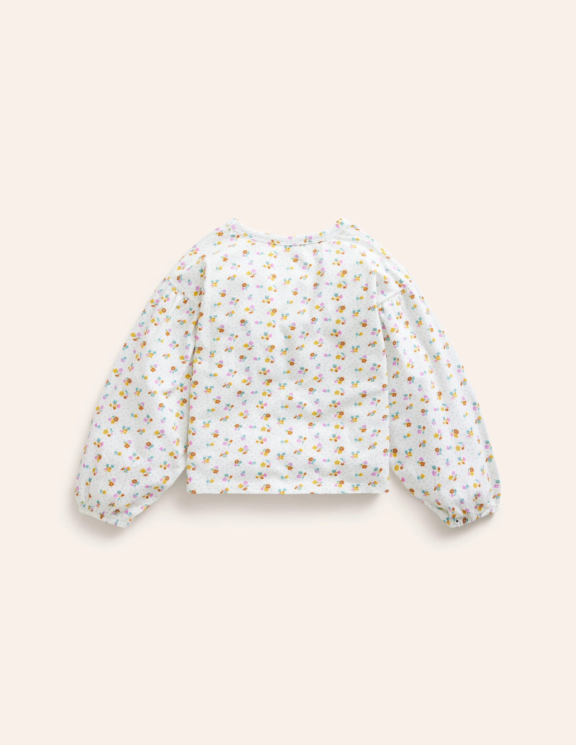 Blouson Sleeve Logo Top-Vanilla Pod Lemons - Image 2