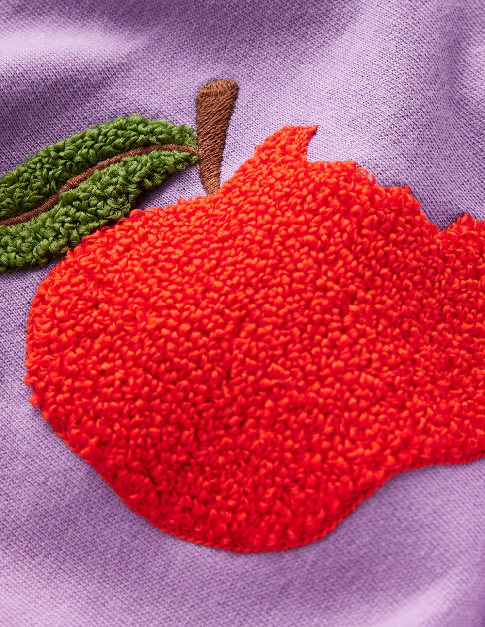 Bobbie Appliqué Sweatpants-Aster Purple Apples - Image 3