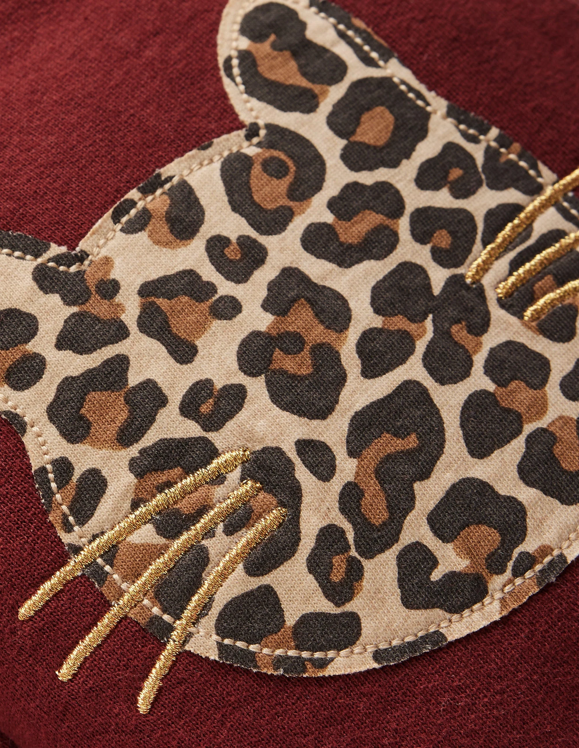 Bobbie Appliqué Sweatpants-Chestnut Cats - Image 3