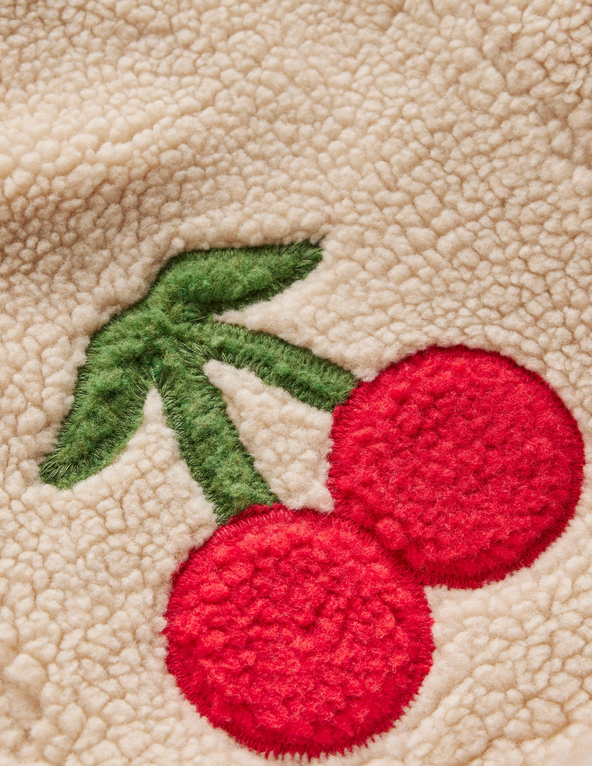 Borg Interest Jacket-Cherry Applique - Image 3