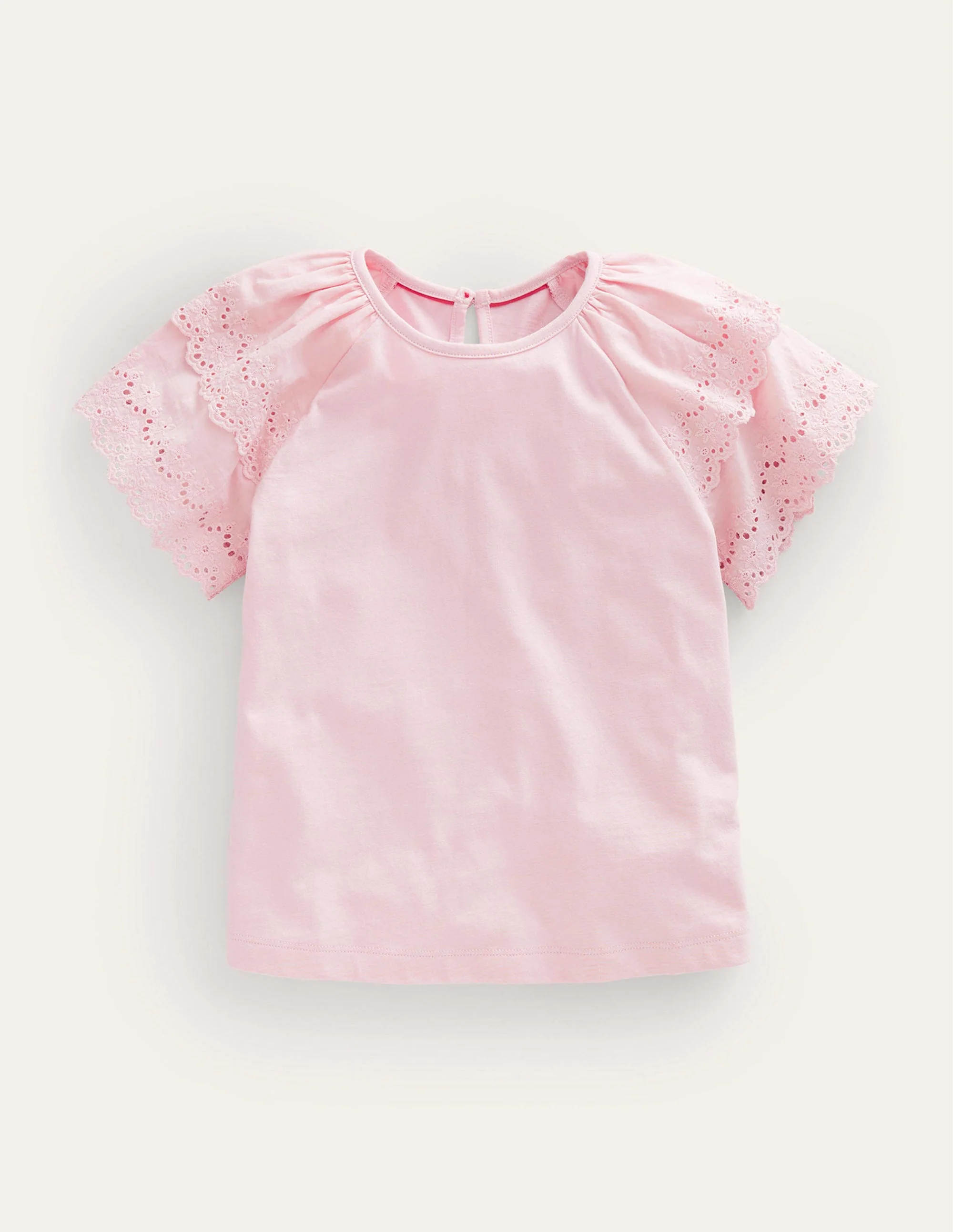 Broderie Mix T-shirt-Boto Pink