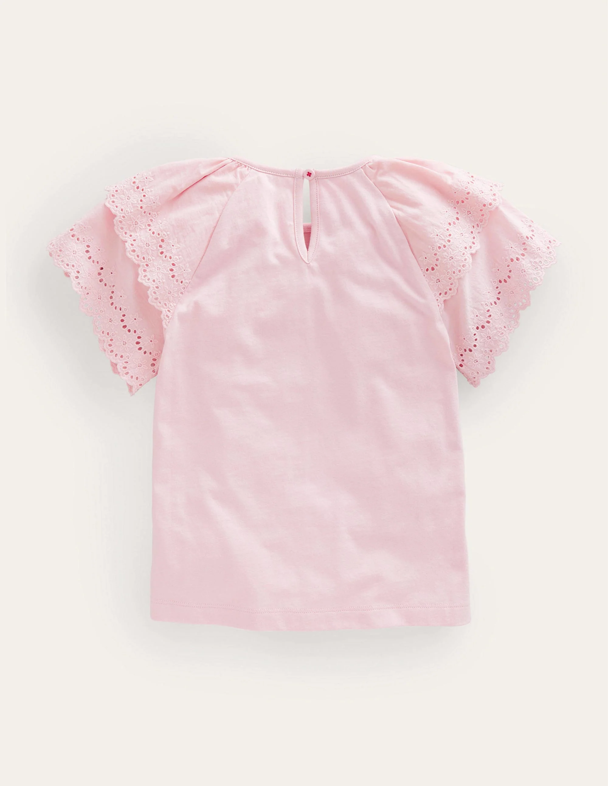 Broderie Mix T-shirt-Boto Pink - Image 2