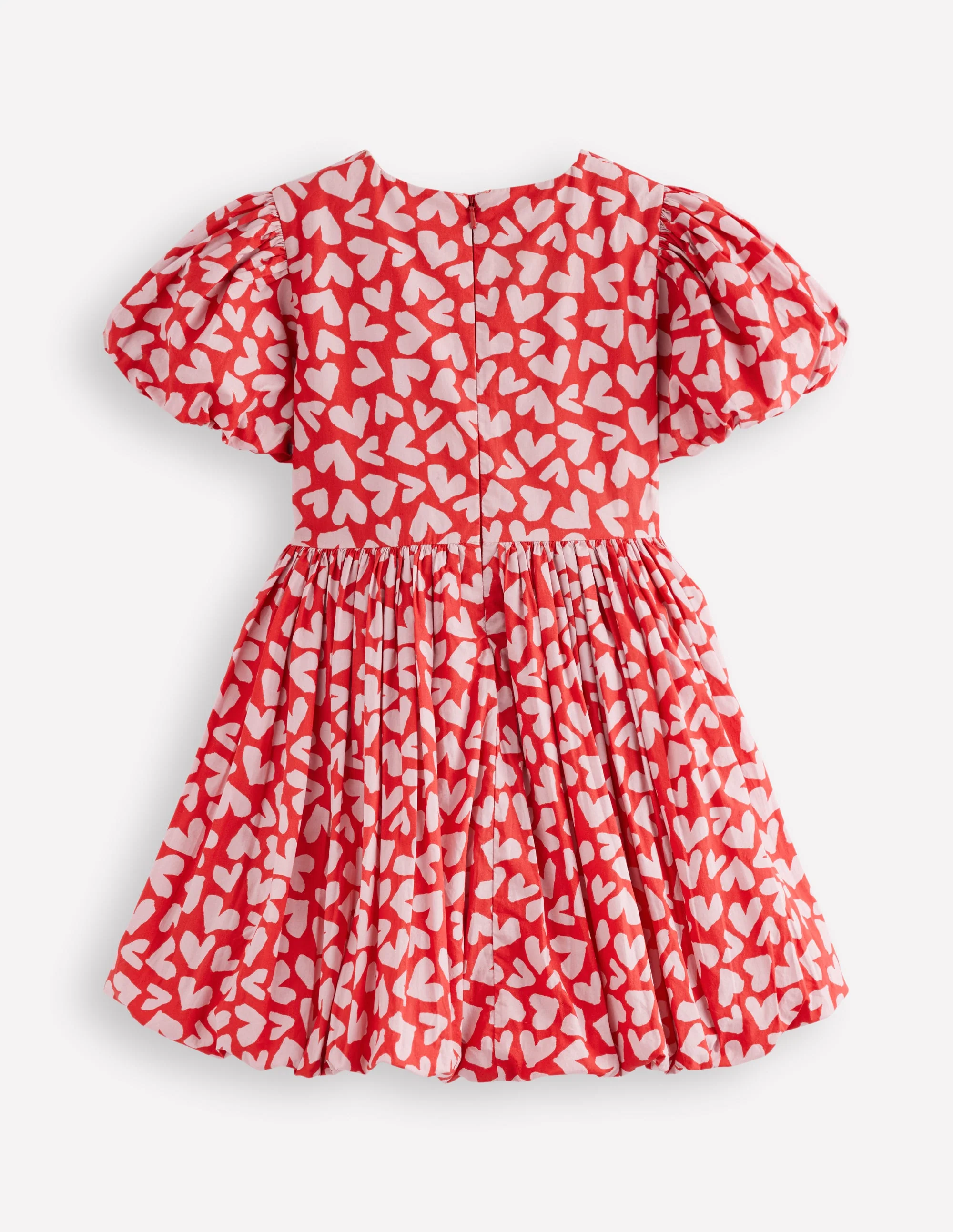 Bubble Hem Dress-Red Hearts - Image 2