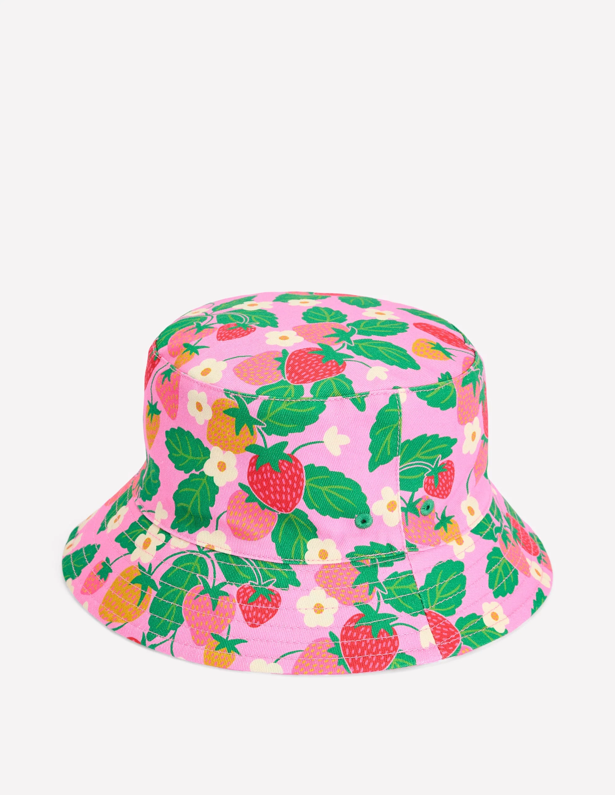Bucket Hat-Pink Strawberry Gingham - Image 2