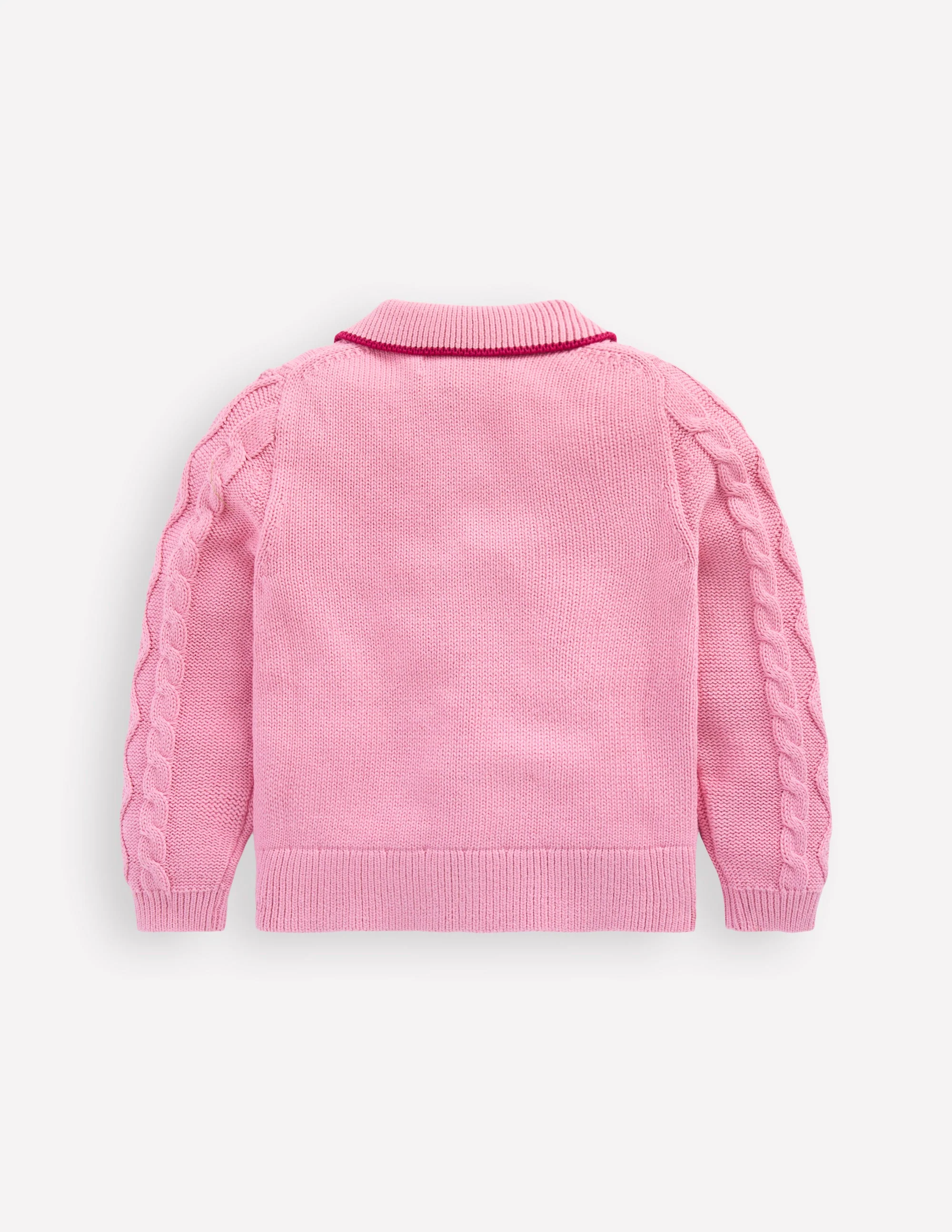 Cable Knitted Jacket-Formica Pink - Image 2