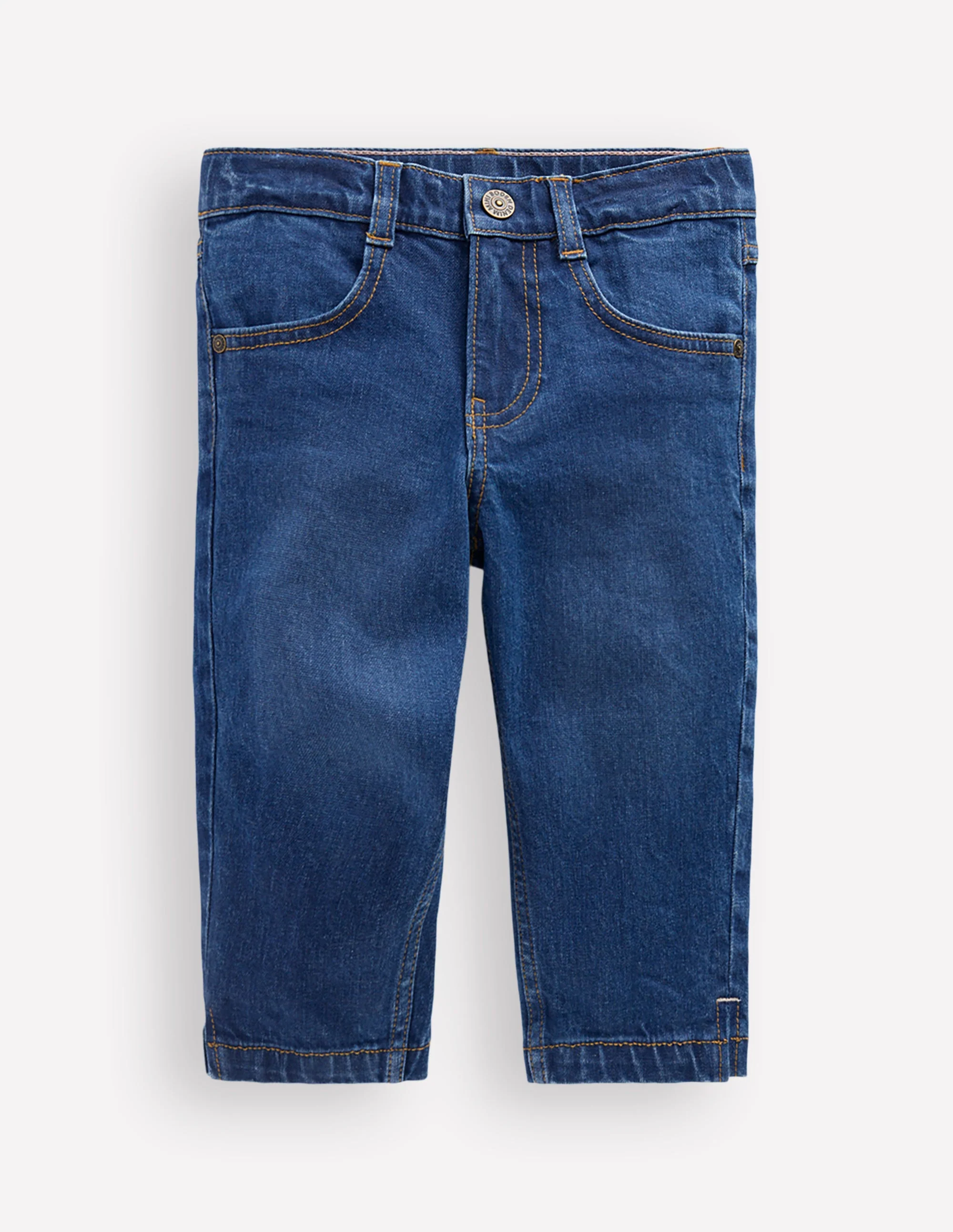 Capri Pants-Denim Mid Wash