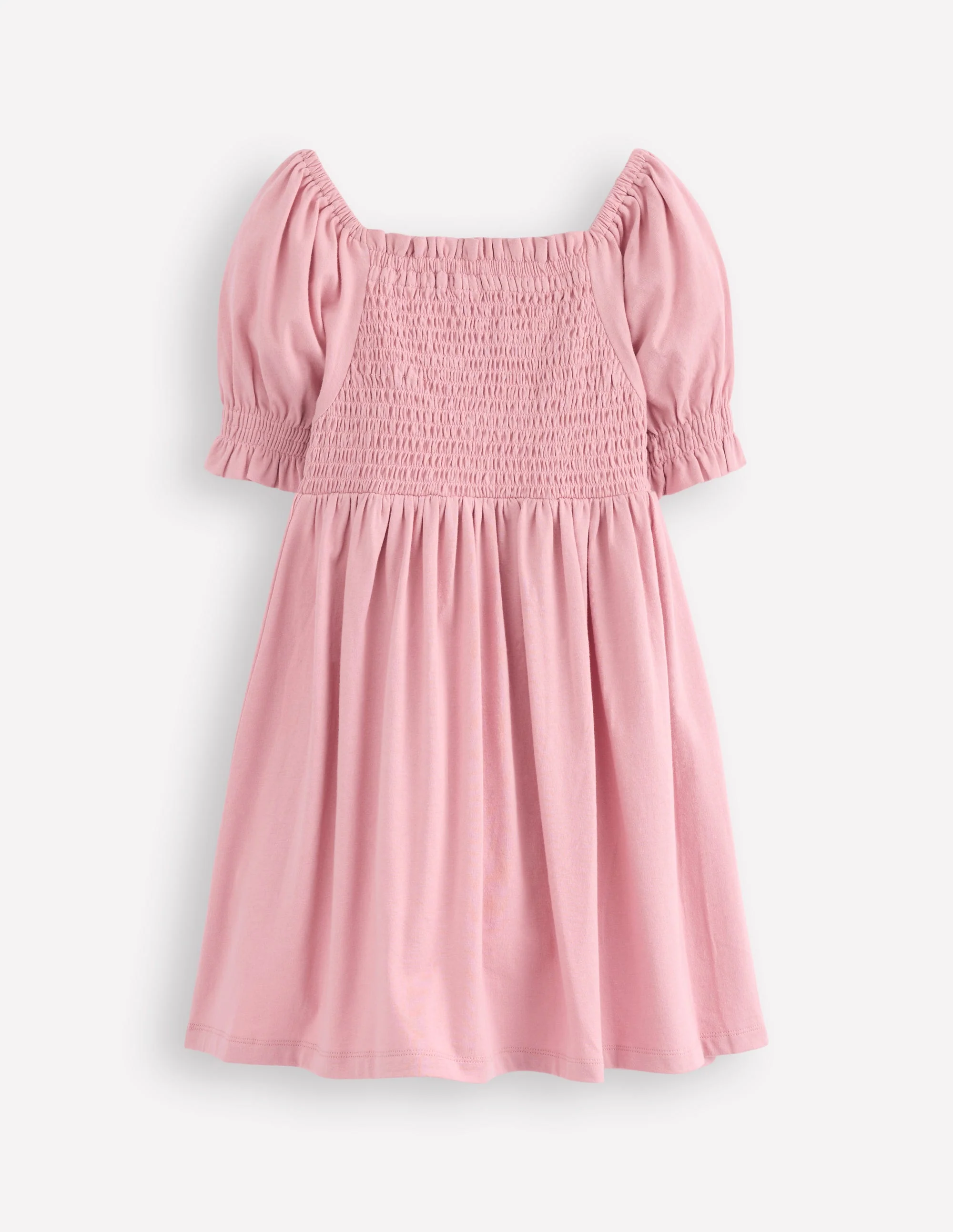 Clare Shirred Appliqué Dress-Vintage Pink May Day Animals - Image 2
