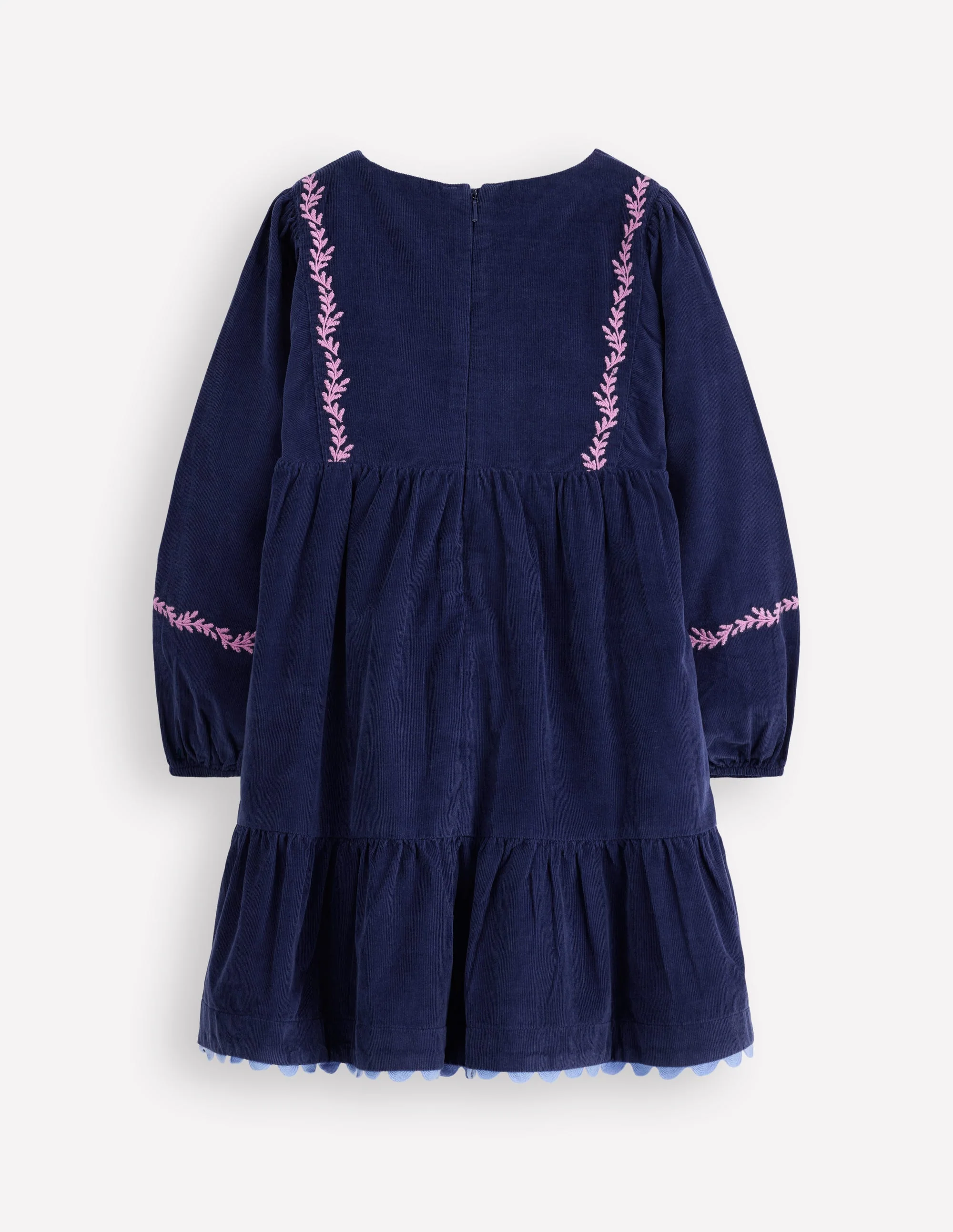 Clover Blouson Cord Dress-College Navy - Image 2
