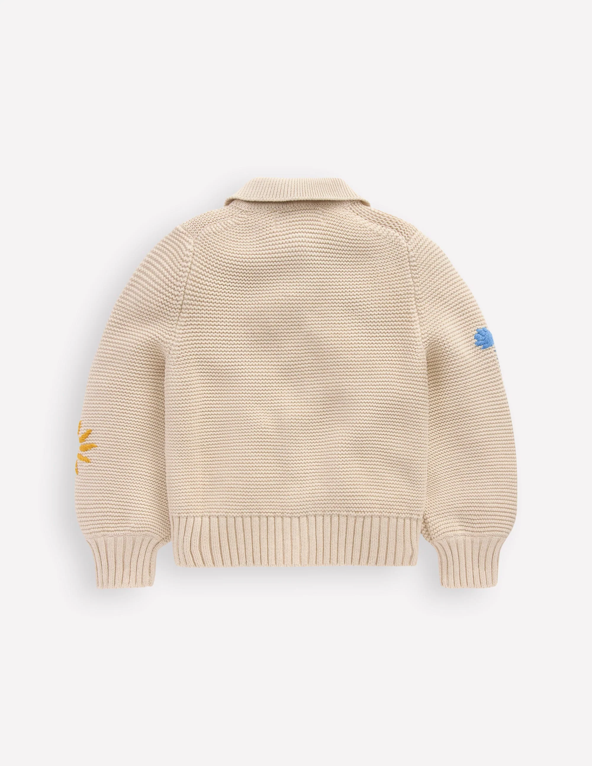 Collared Cardigan-Ecru Marl - Image 5