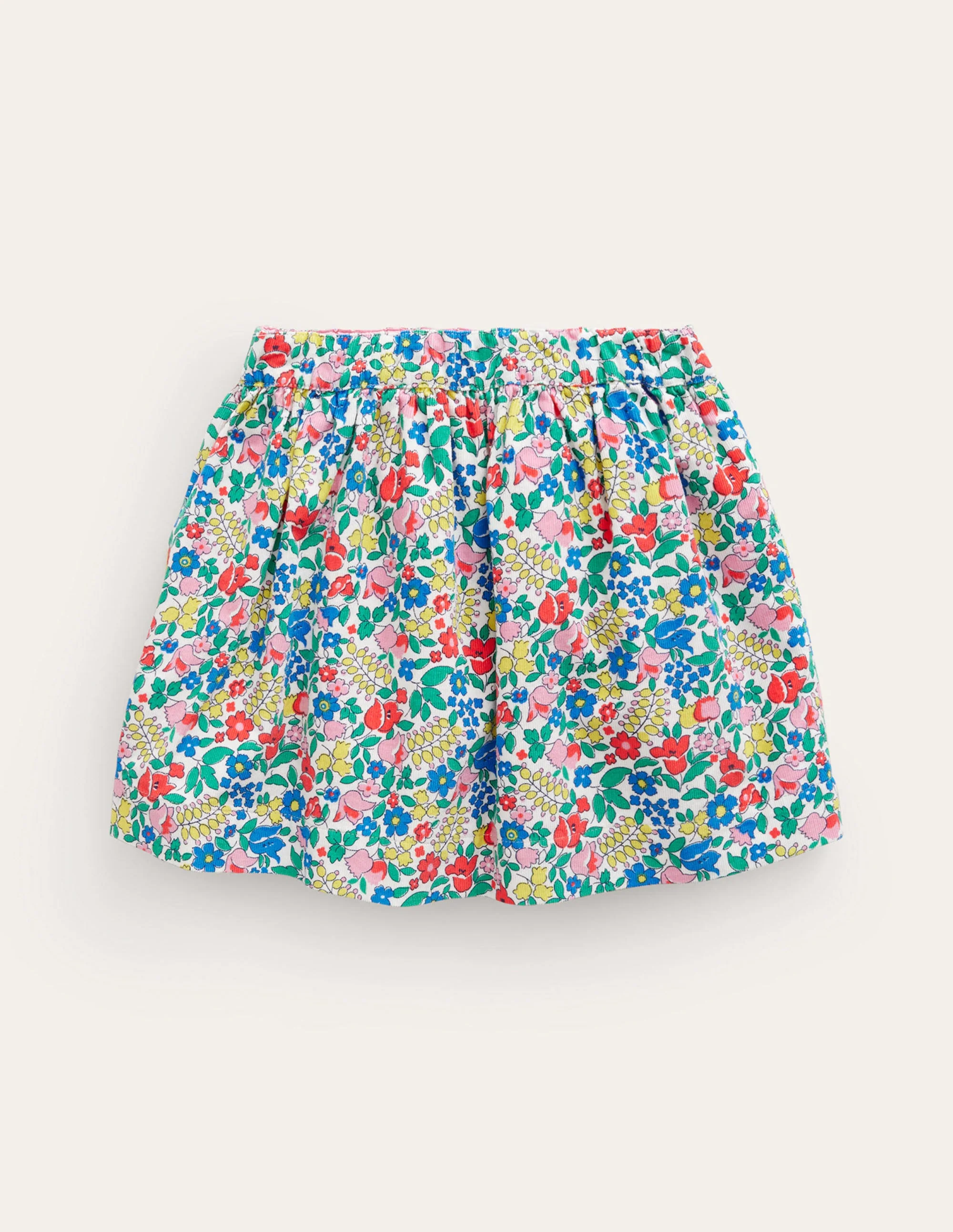 Cord Twirly Skirt-Multi Flowerbed - Image 2