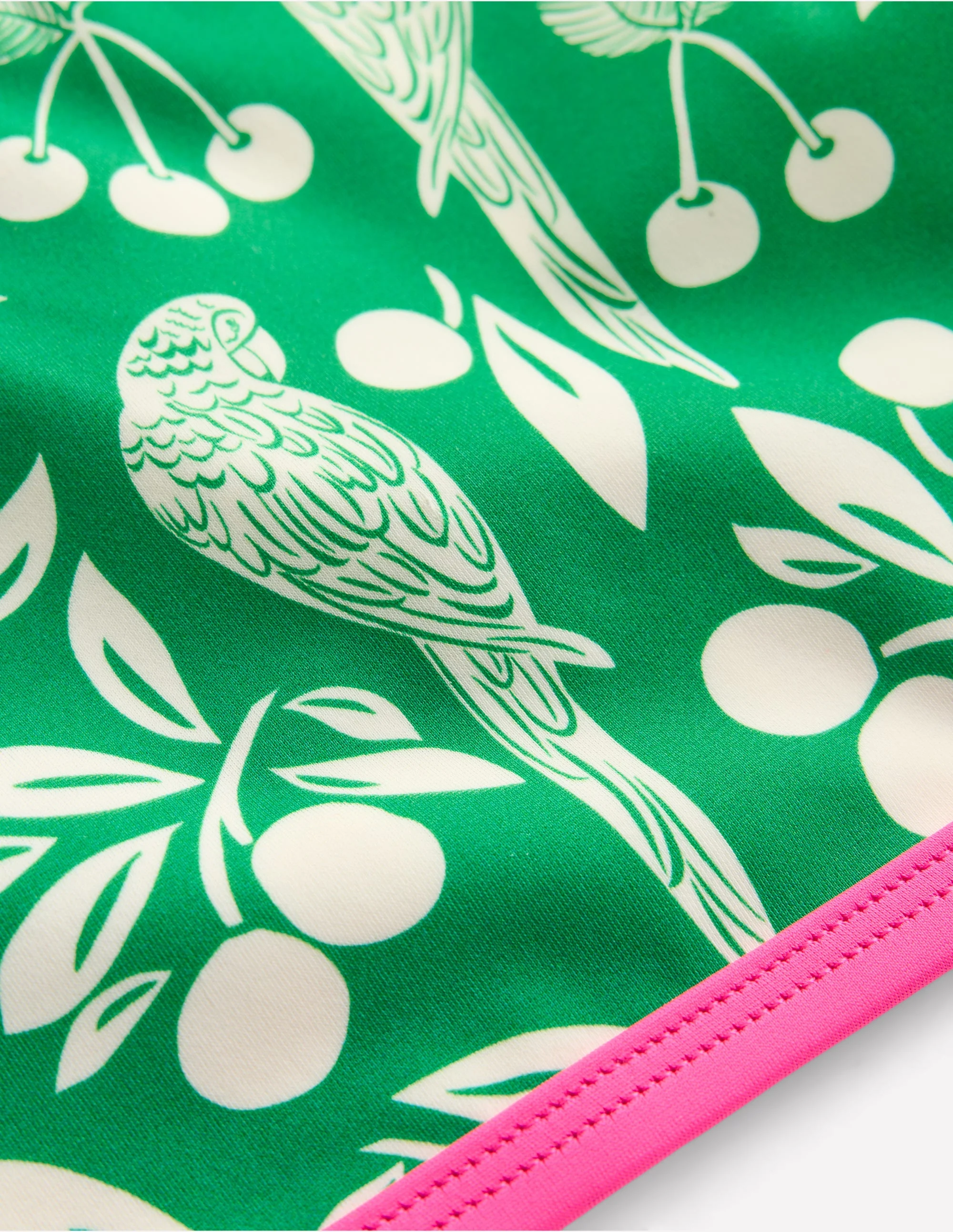 Cross-back Bikini Top-Rich Emerald Parrot Palm - Image 3
