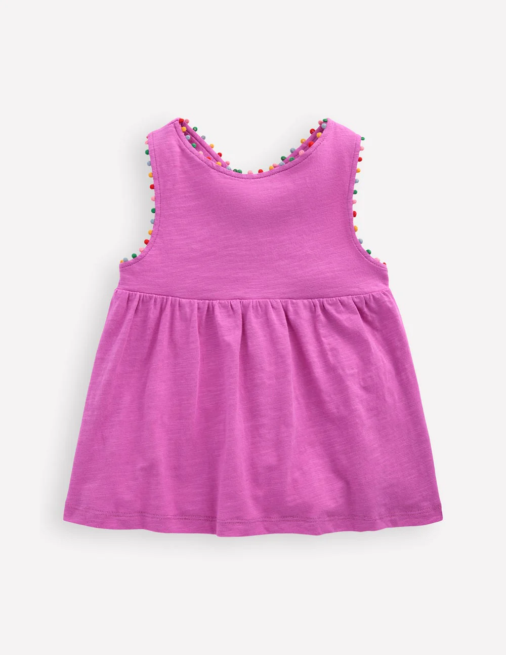 Cross-back Pom Top-Foxglove Purple