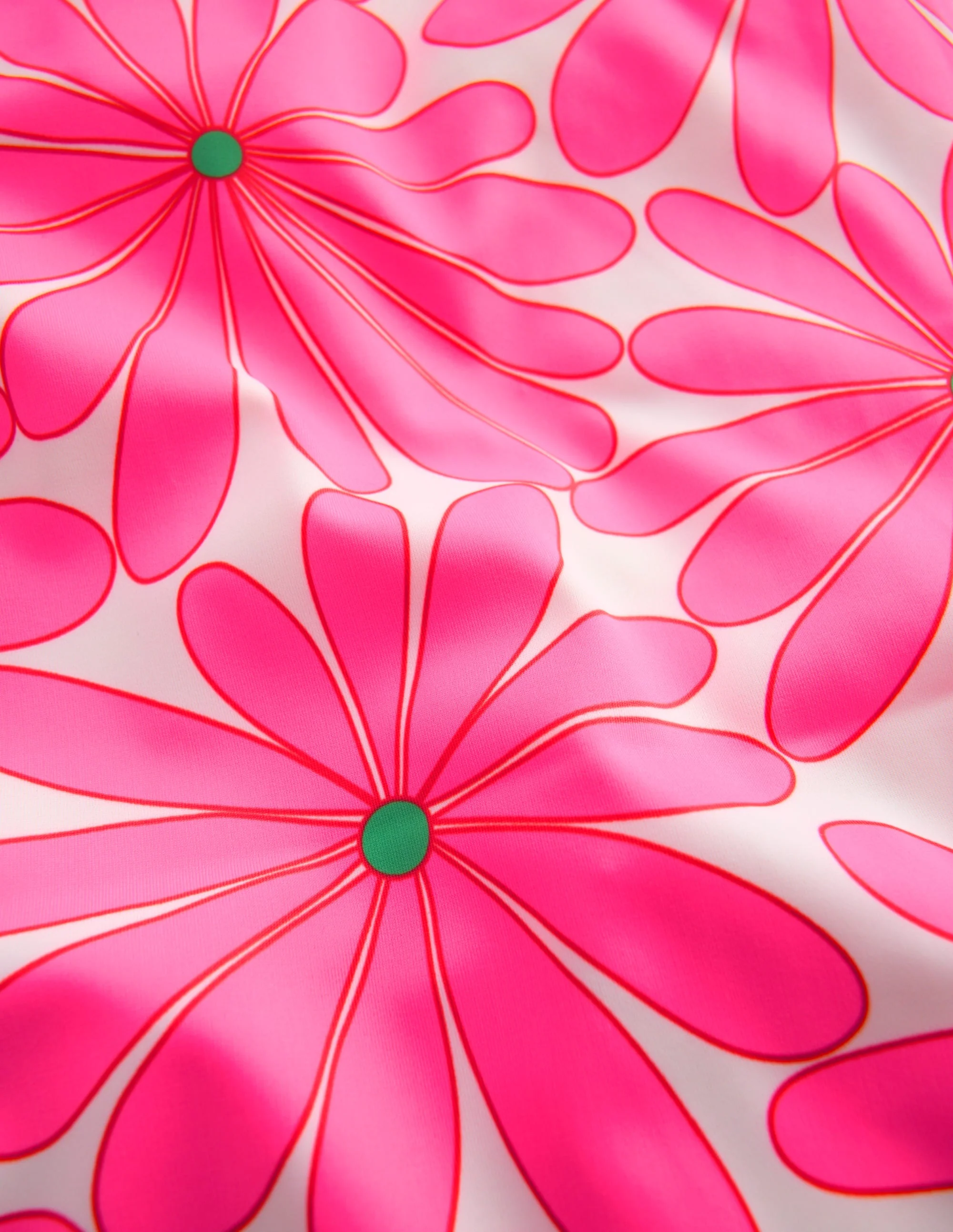 Cross-Back Printed Swimsuit-Festival Pink Daisy - Image 5