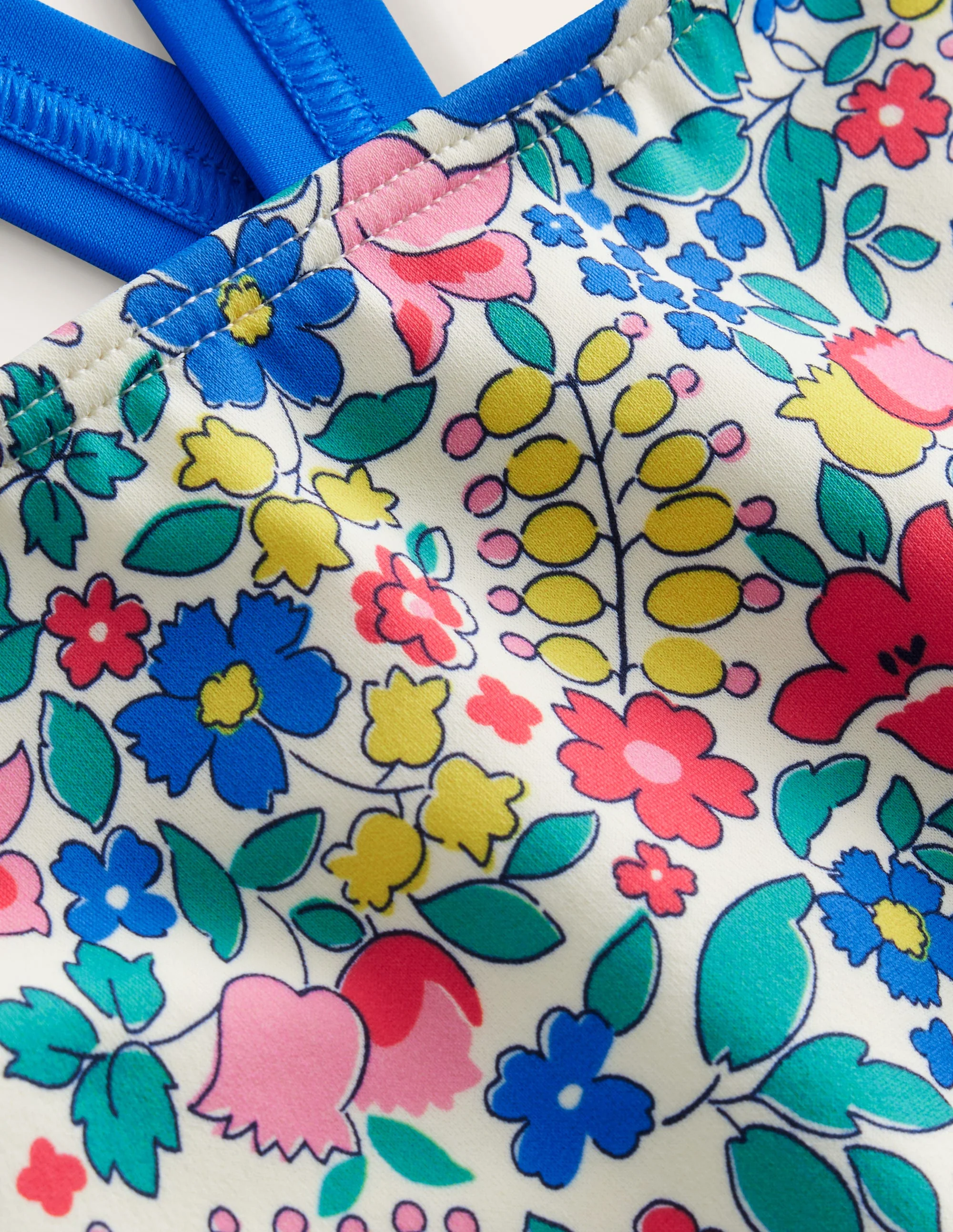 Cross Back Tankini Top-Multi Flowerbed - Image 3