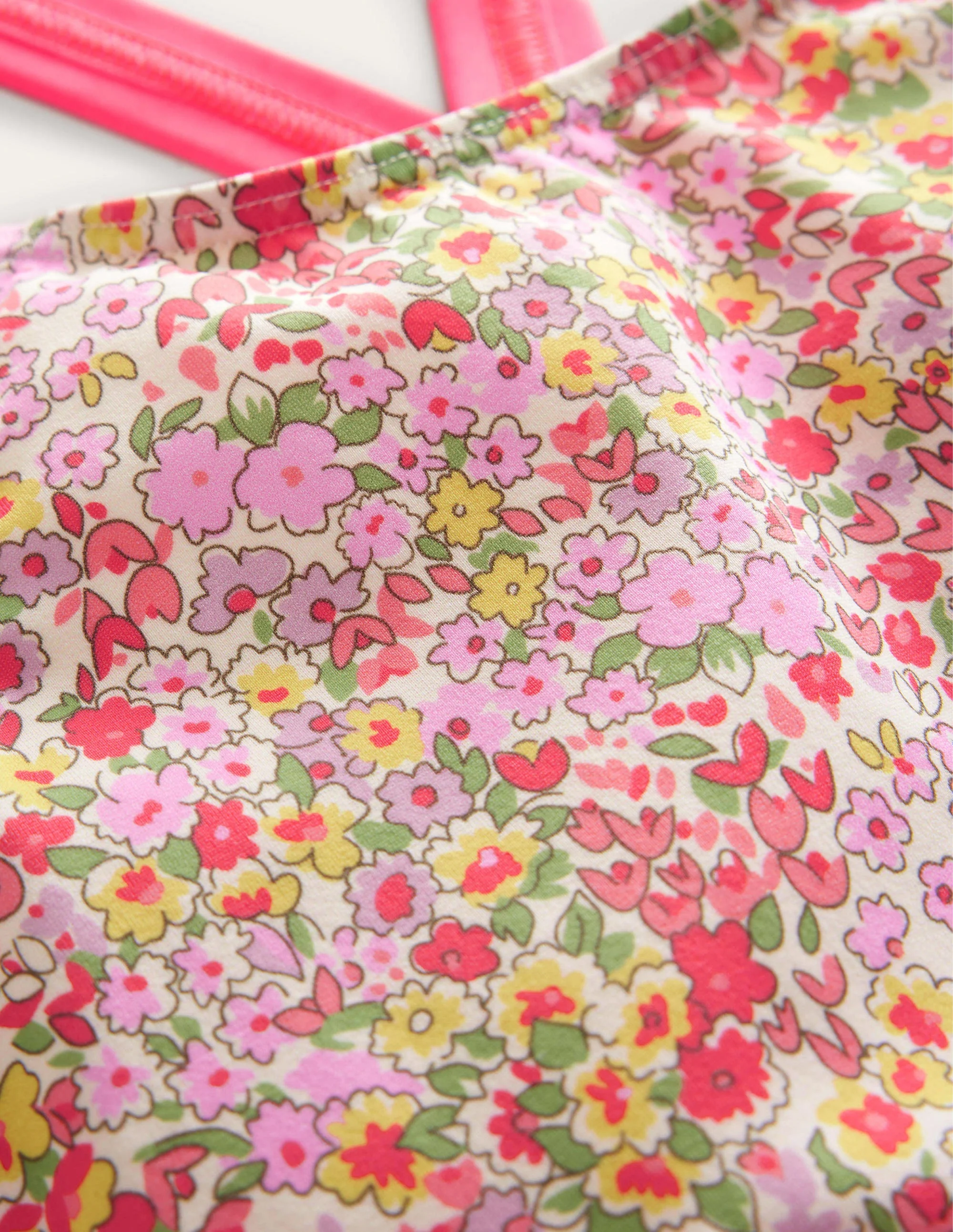 Cross Back Tankini Top-Vanilla Pod Spring Time Floral - Image 3