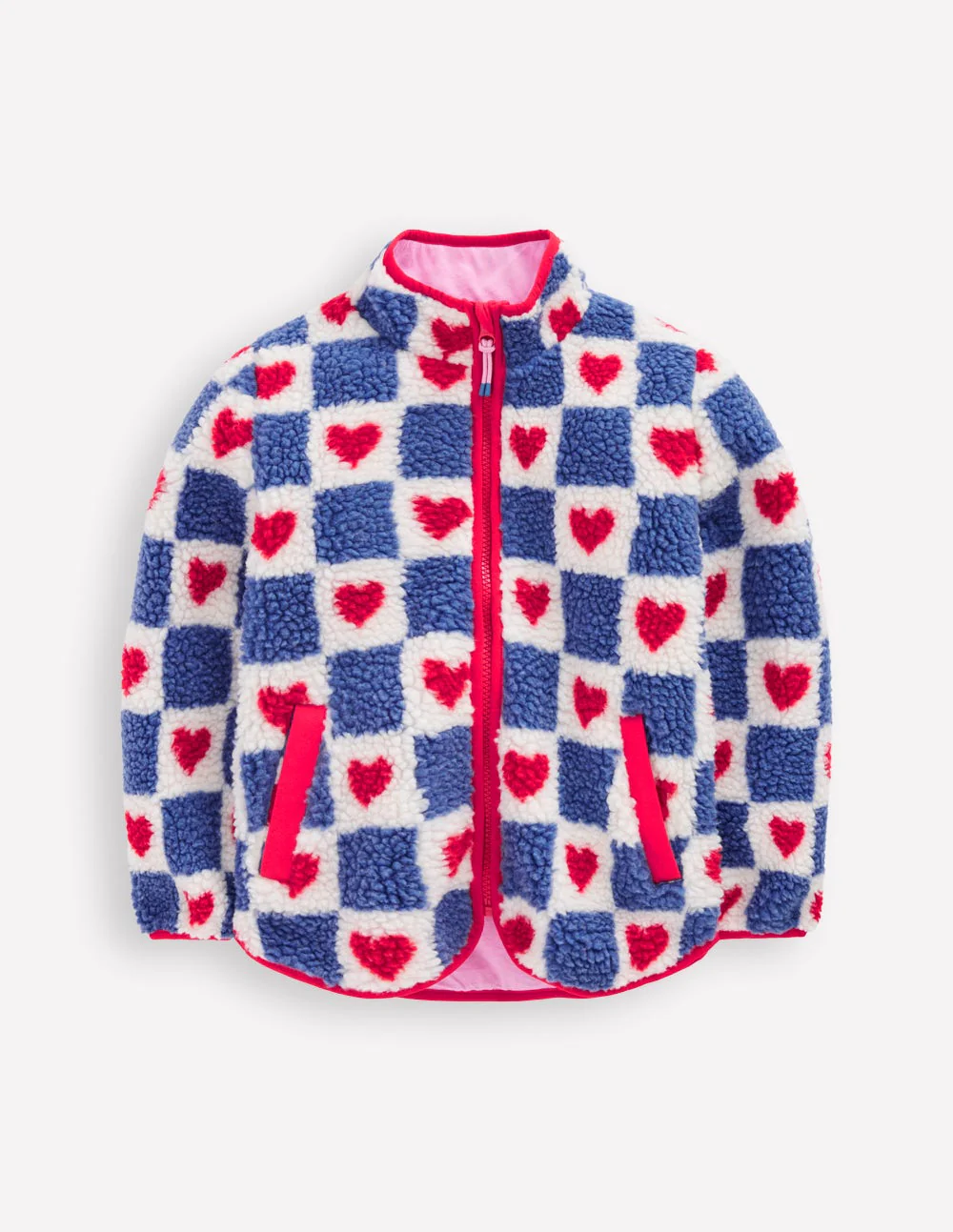 Eden Borg Zip-Through Jacket-Blue Heart Stamp - Image 5