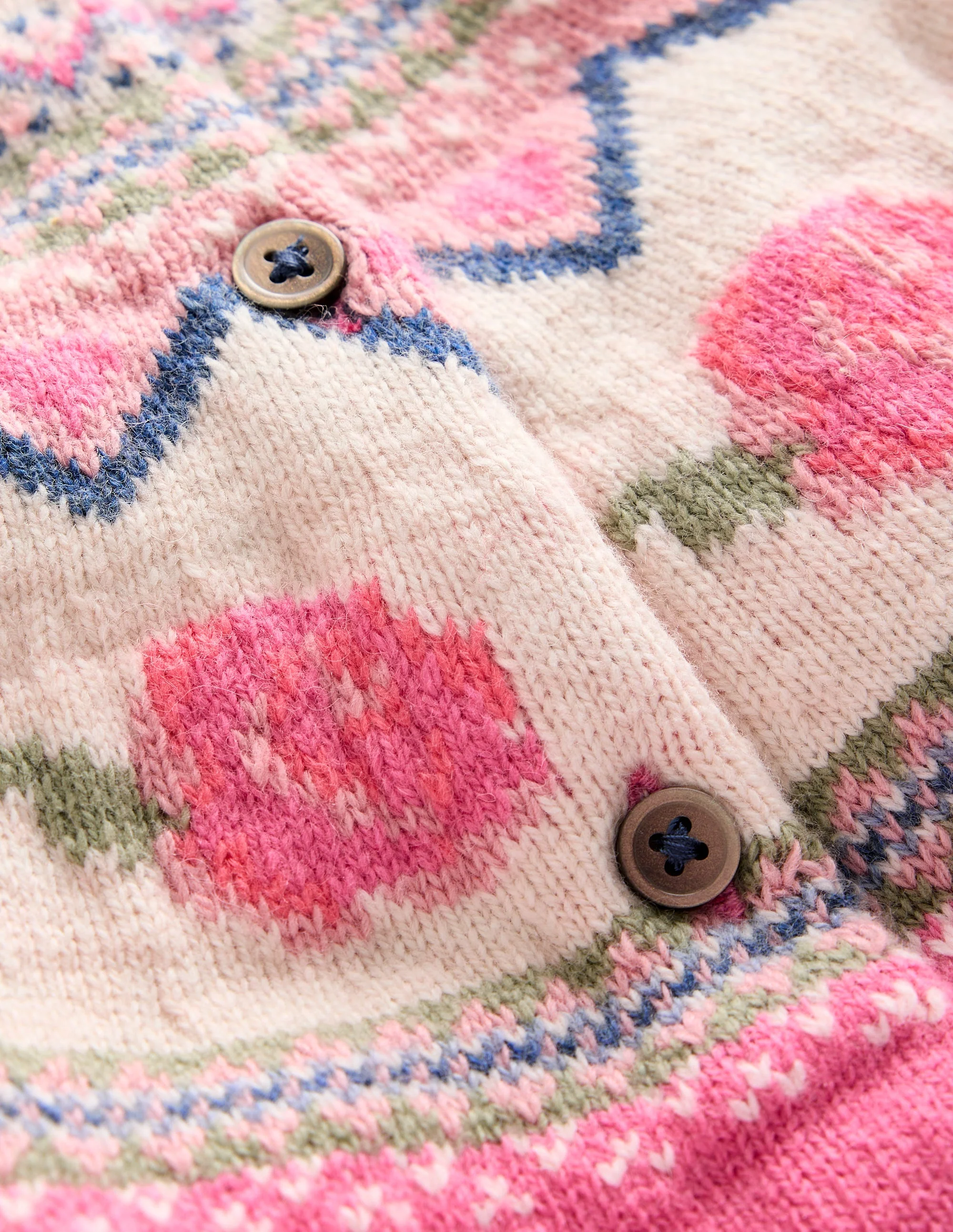 Edie Fair Isle Cardigan-Jam Marl Roses - Image 5