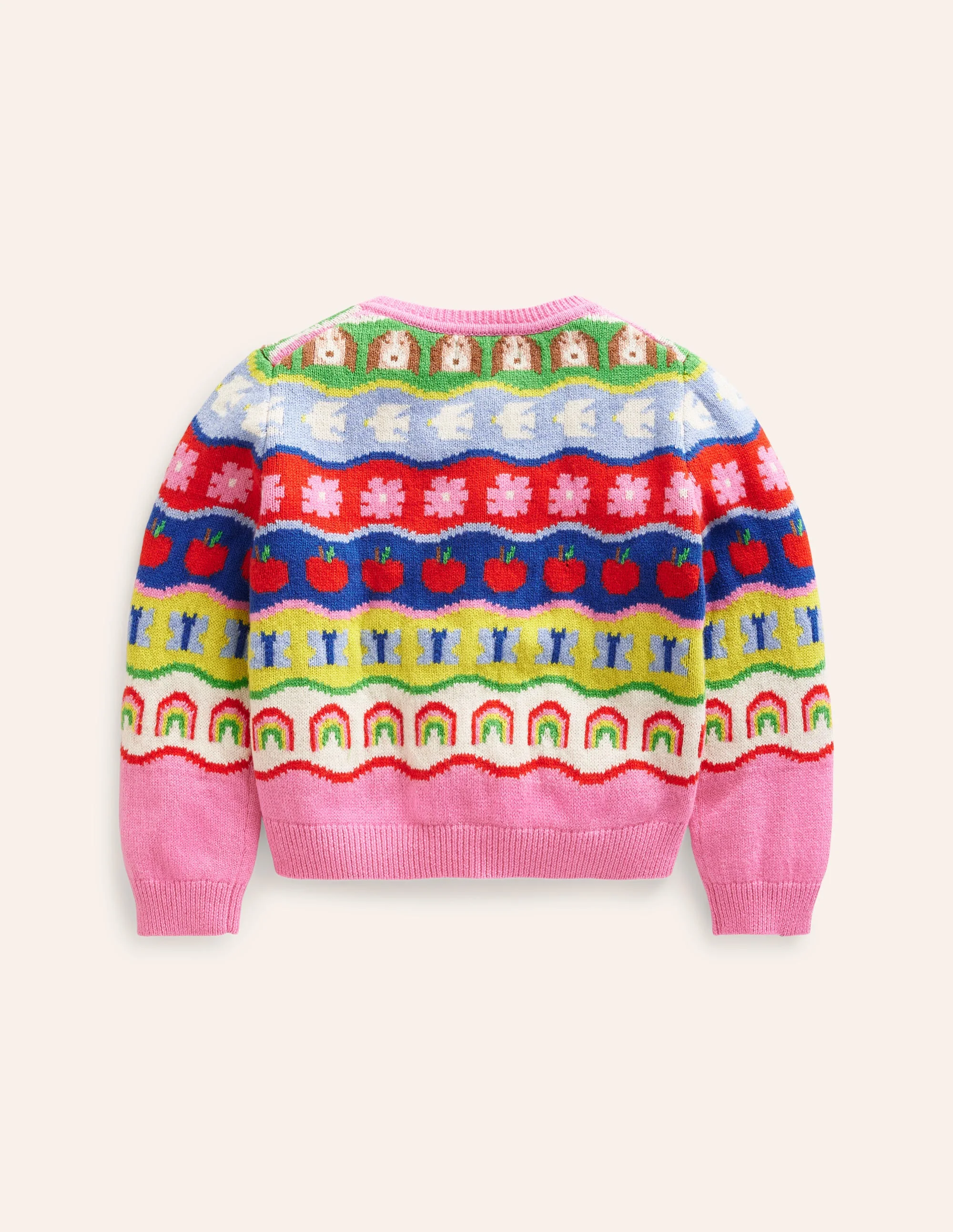 Edie Fair Isle Cardigan-Multi Rainbow - Image 3