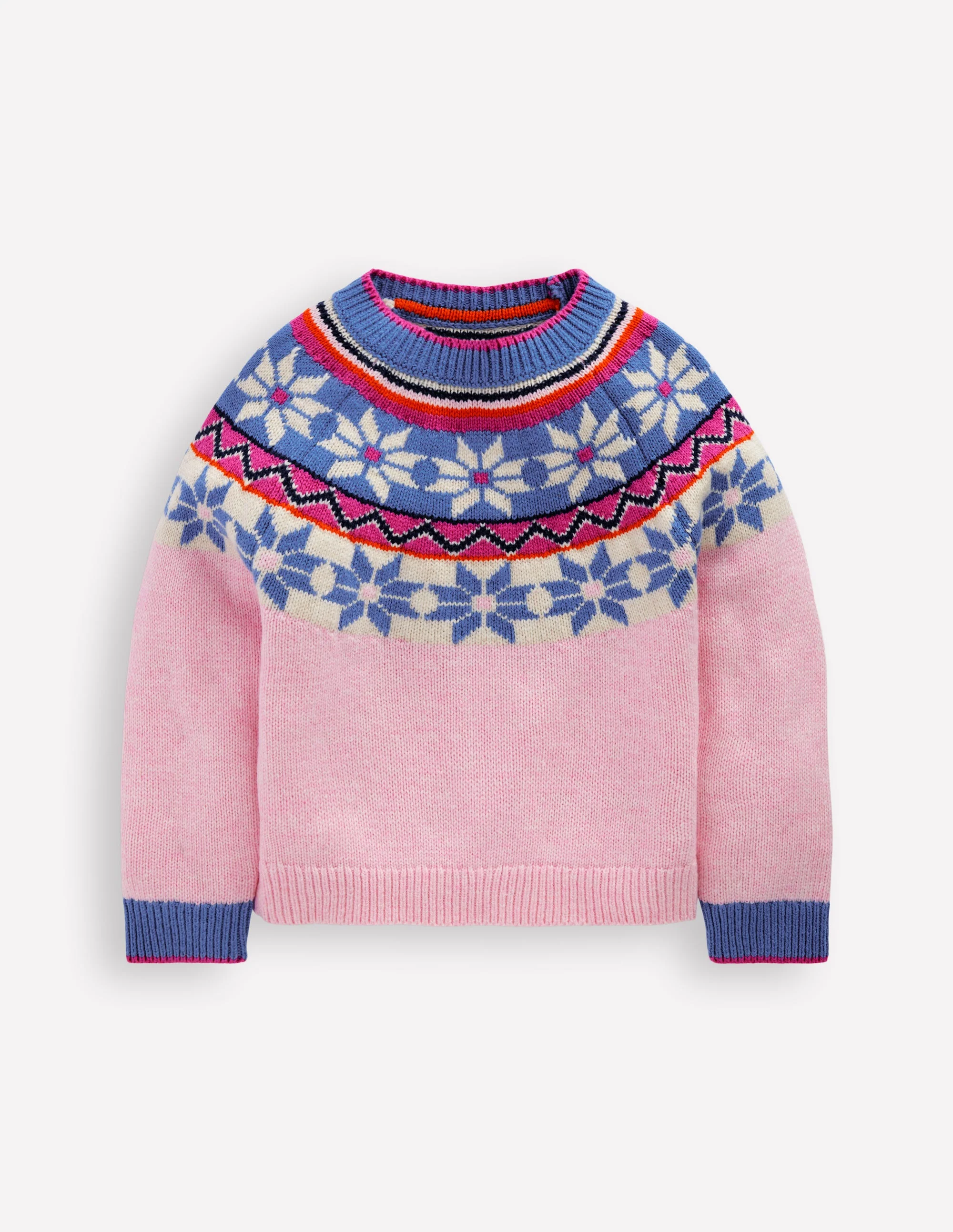 Eleanor Fair Isle Jumper-Blooming Pink - Image 2