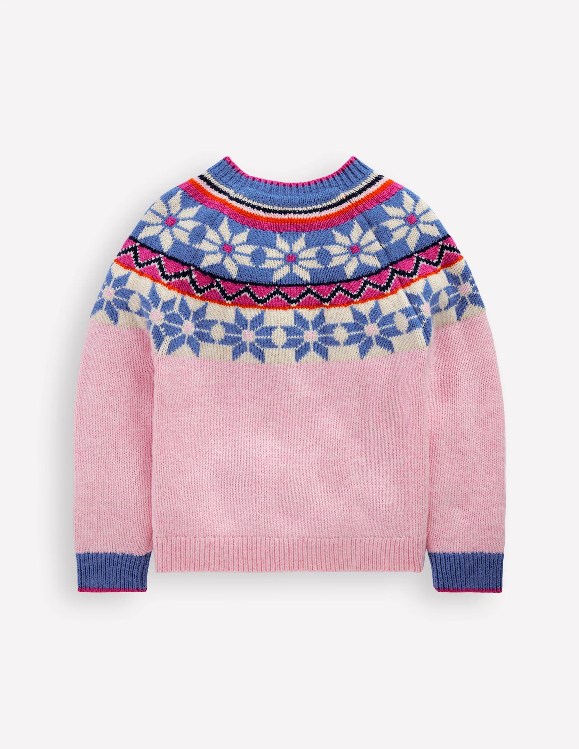Eleanor Fair Isle Jumper-Blooming Pink - Image 3