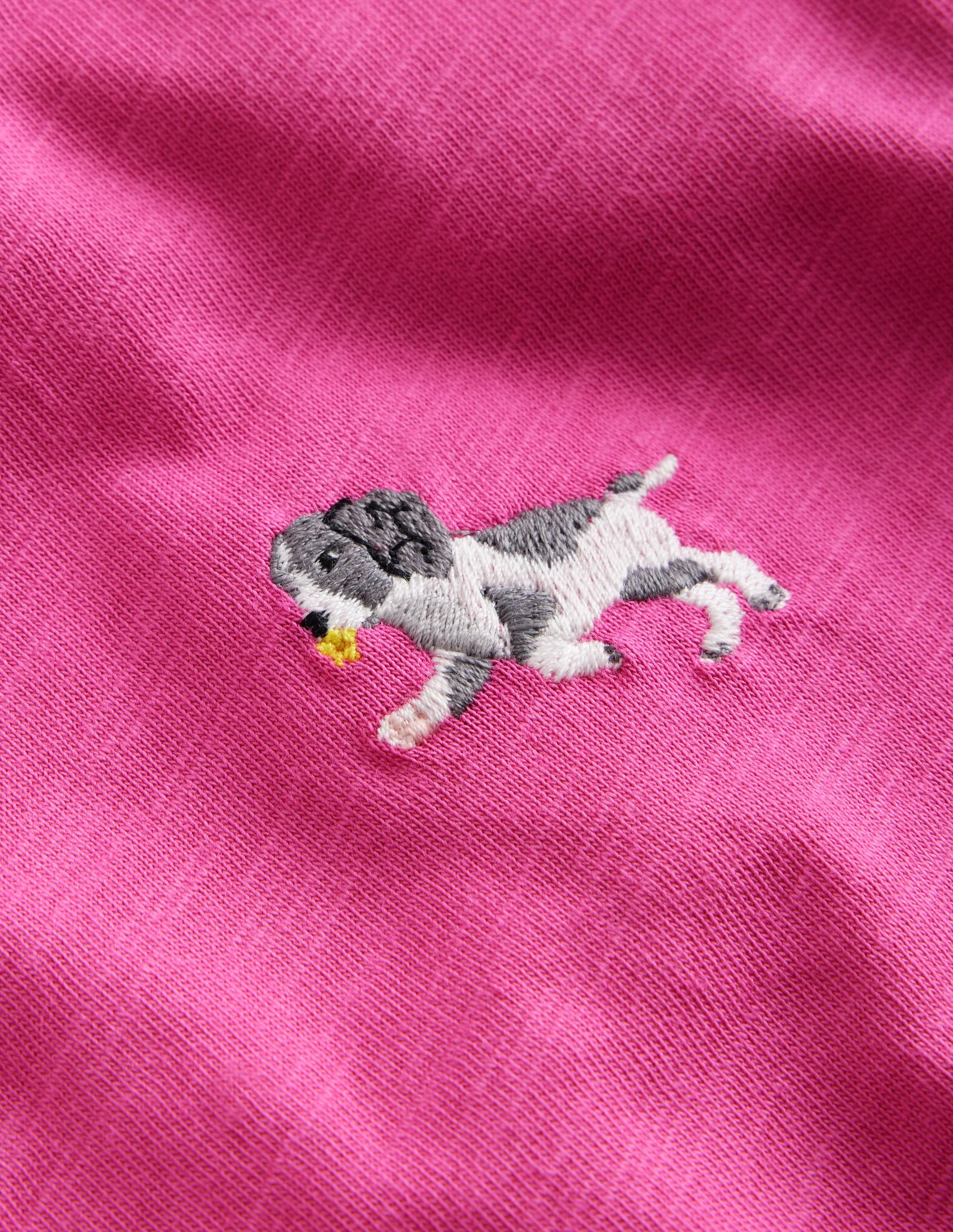 Embroidered Logo T-Shirt-Strawberry Ice Dog - Image 3