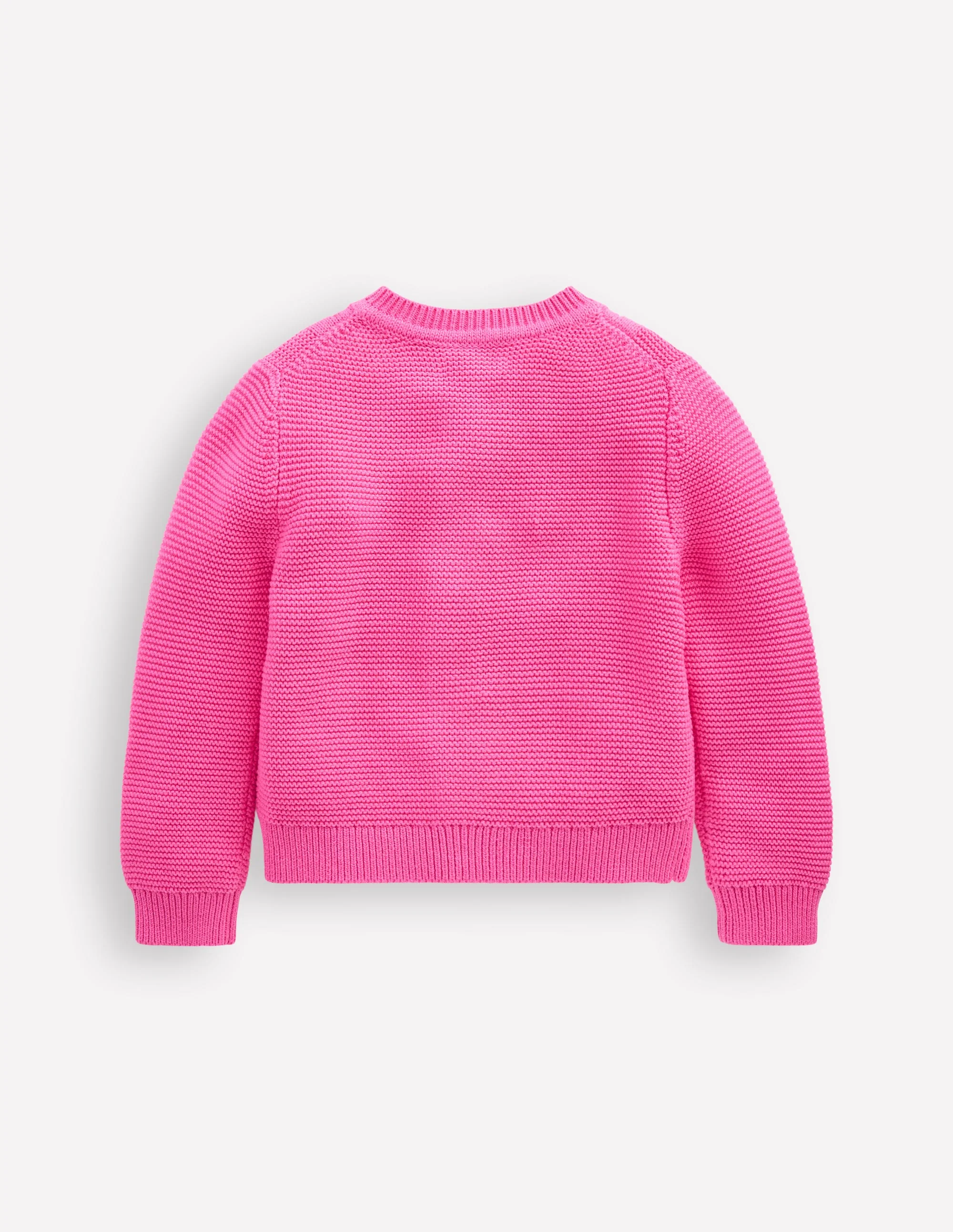 Embroidered Pointelle Cardigan-Rose Petal Pink Cherries - Image 2