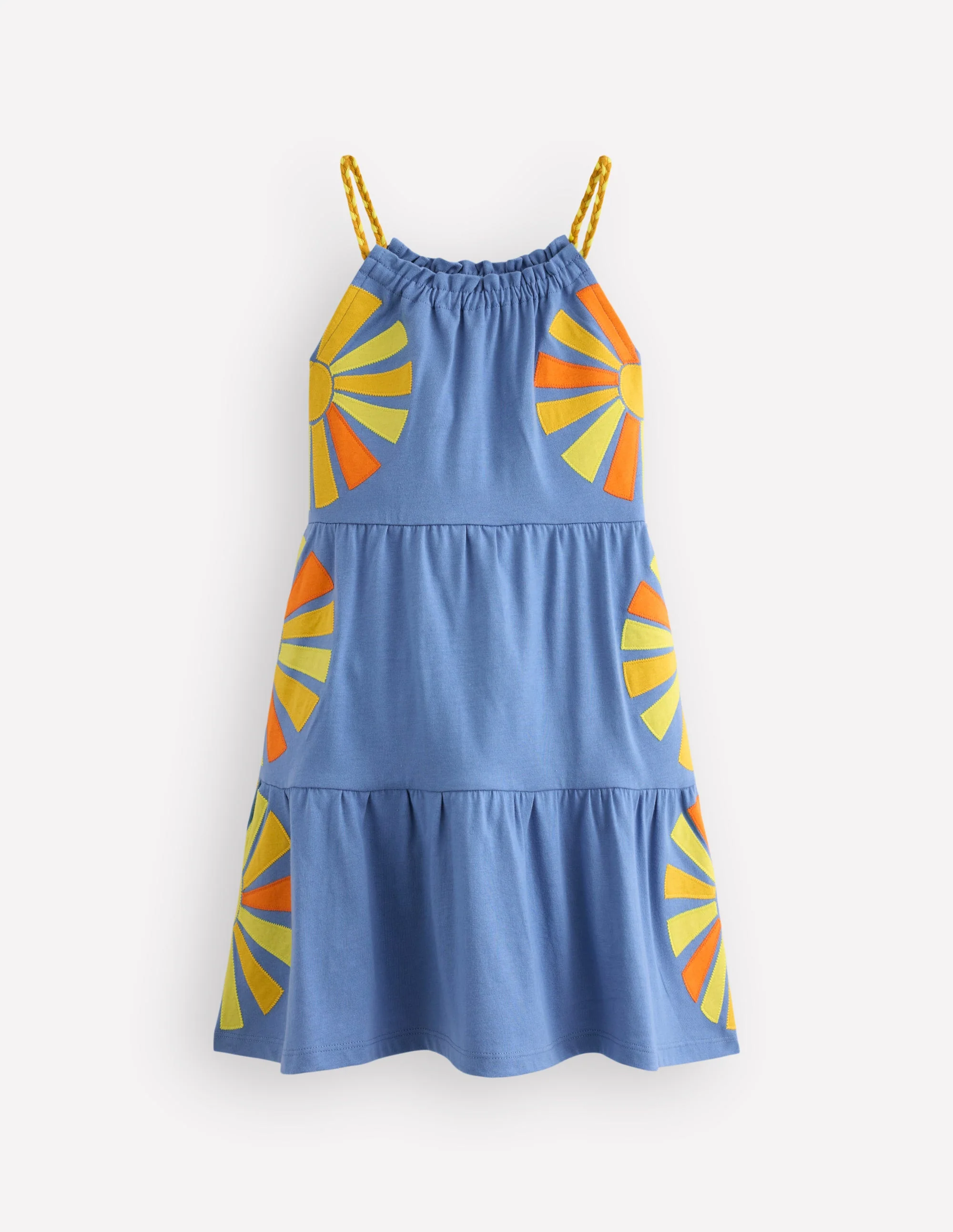 Enola Appliqué Jersey Dress-Salt Blue Sunrays