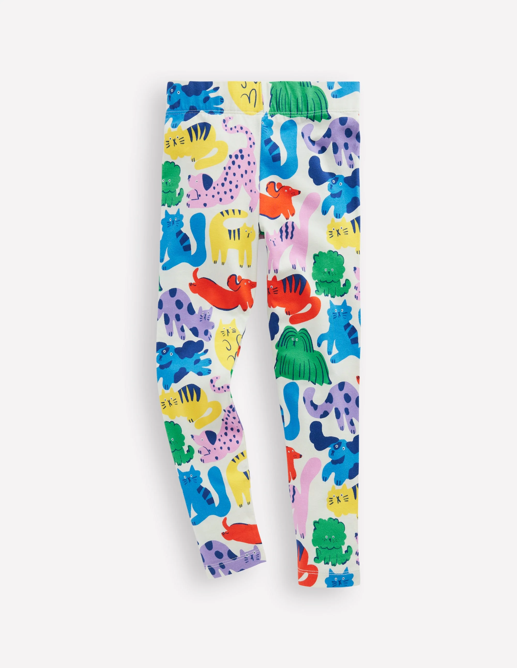 Everyday Fun Leggings-Multi Oatmeal Rainbow Pets