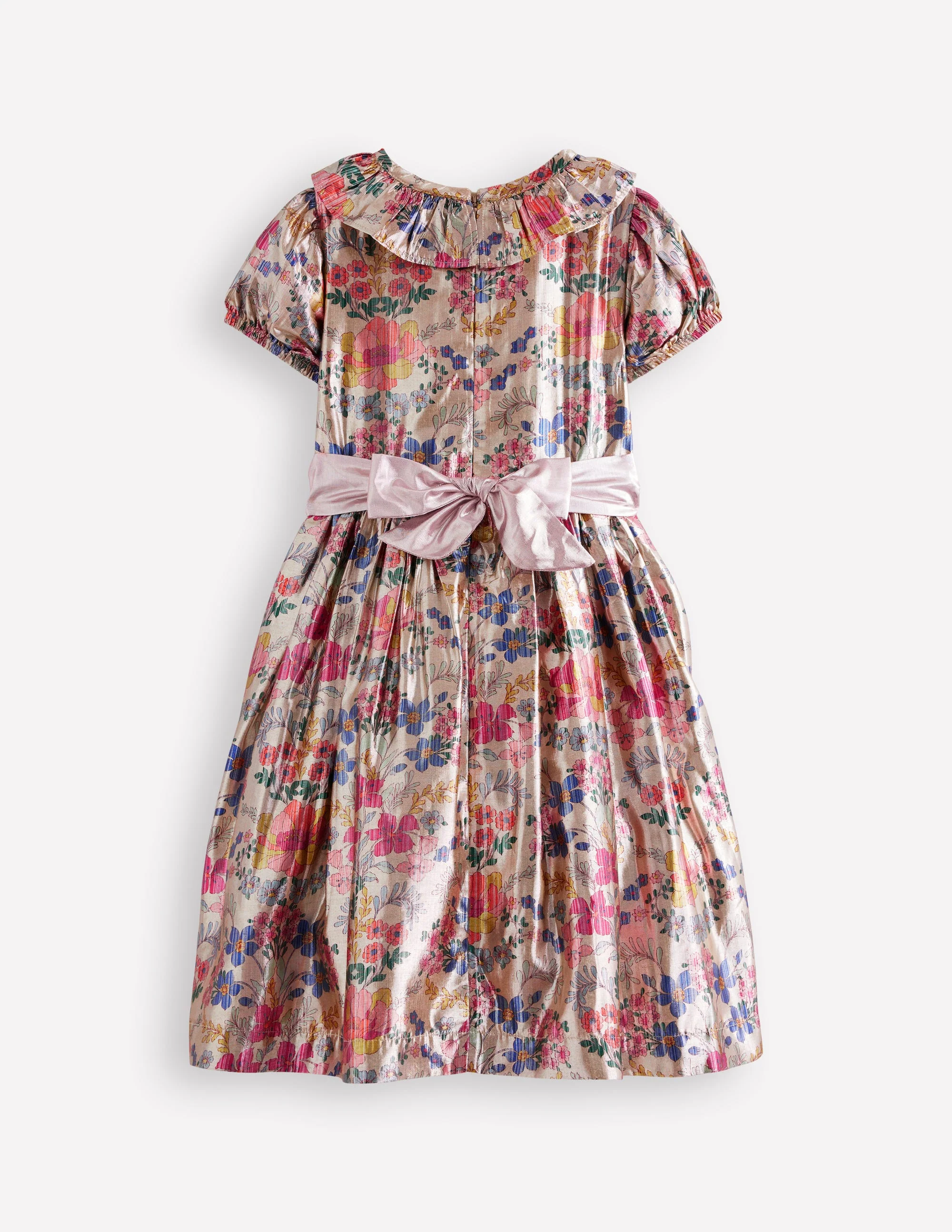 Fit & Flare Party Dress-Metallic Tapestry Floral - Image 2