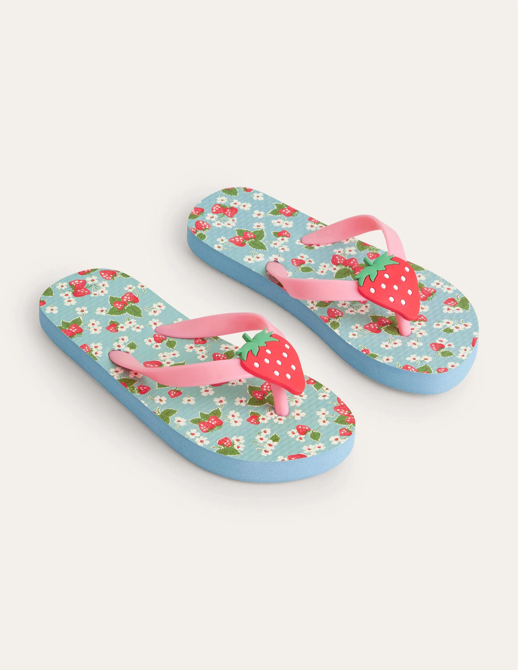 Flip Flops (Girls)-Strawberry Floral - Image 2
