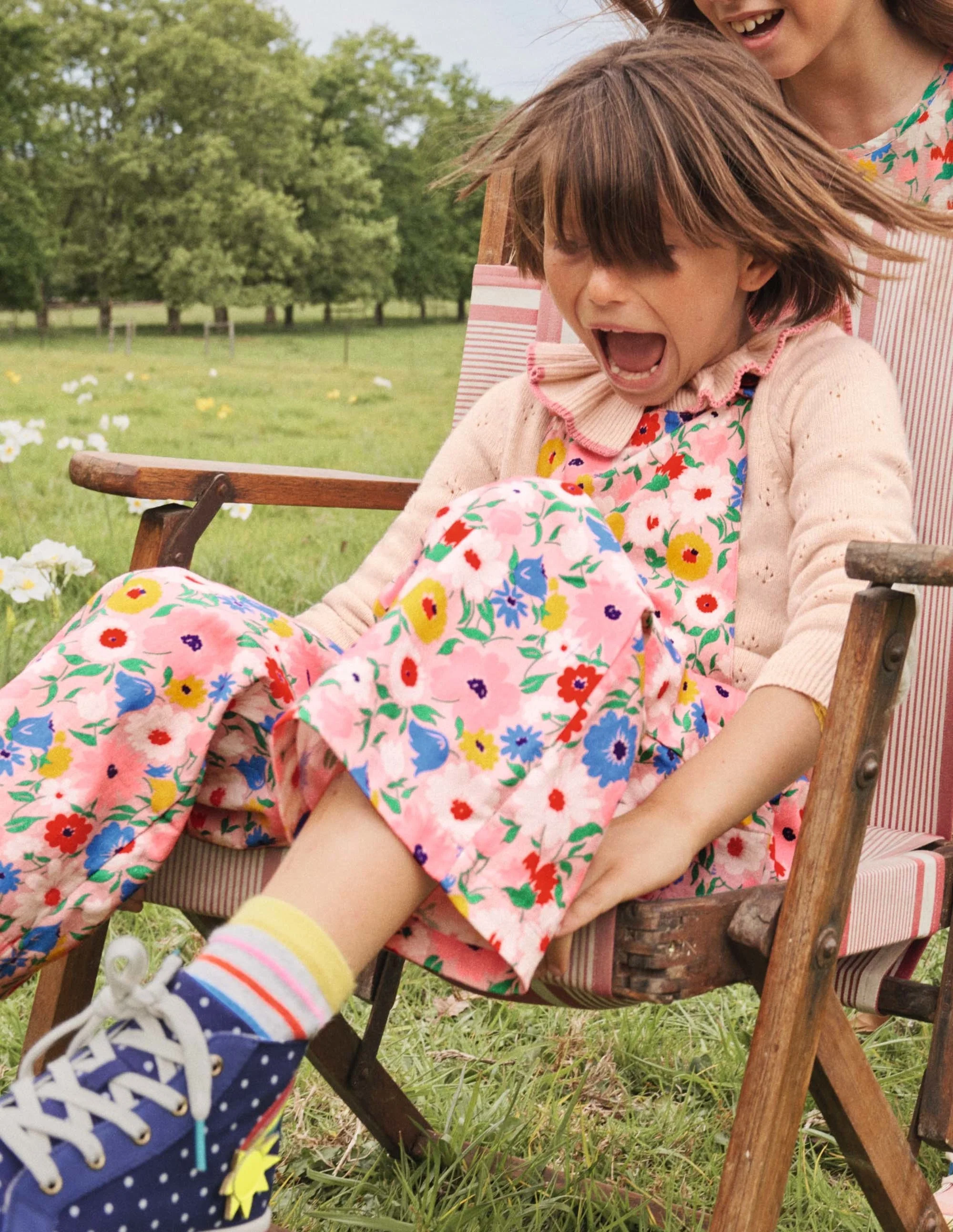 Floral Overalls-Boto Pink Painterly Floral - Image 4