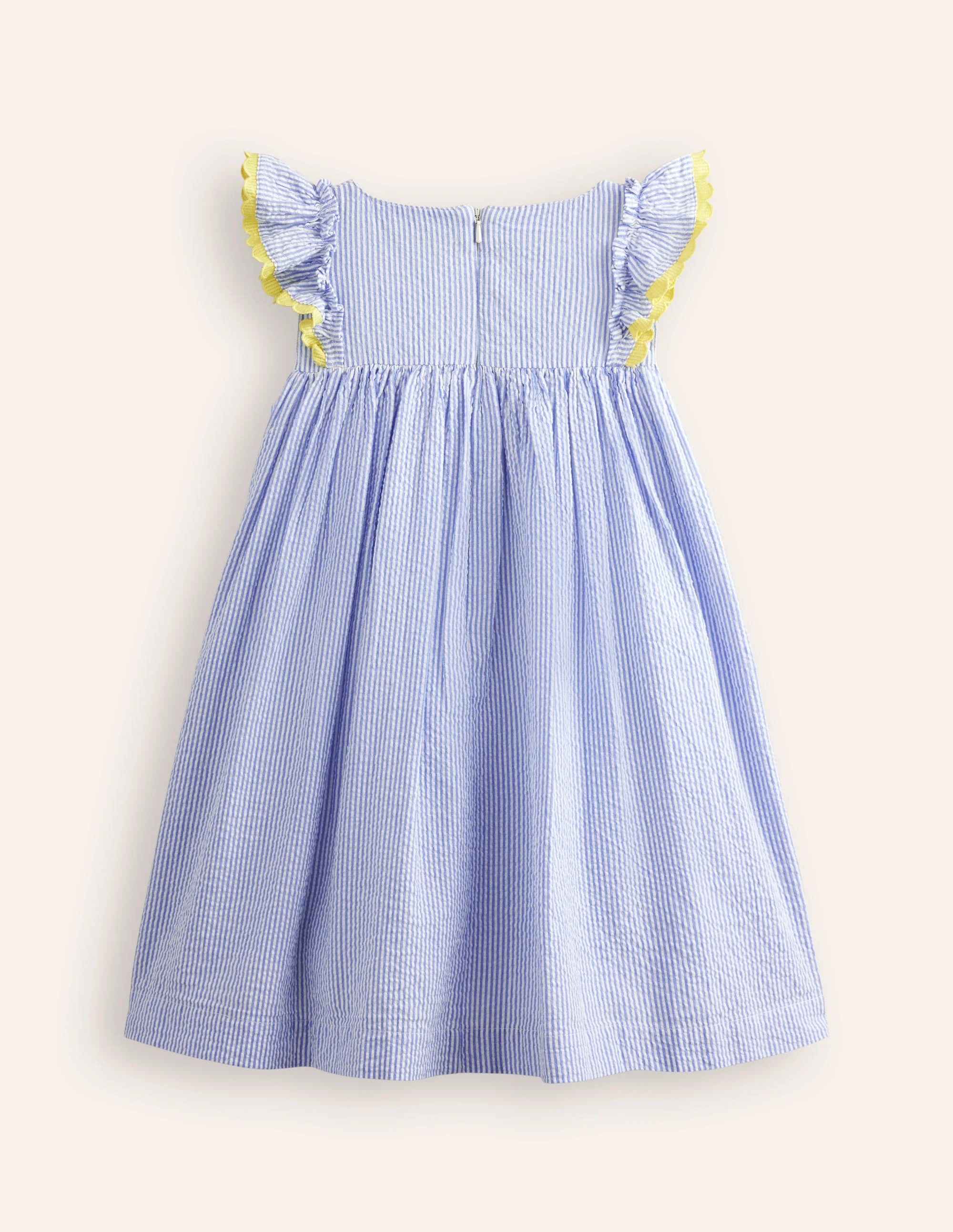 Flutter Fruit Dress-Surf blue/ Ivory Pineapple - Image 2