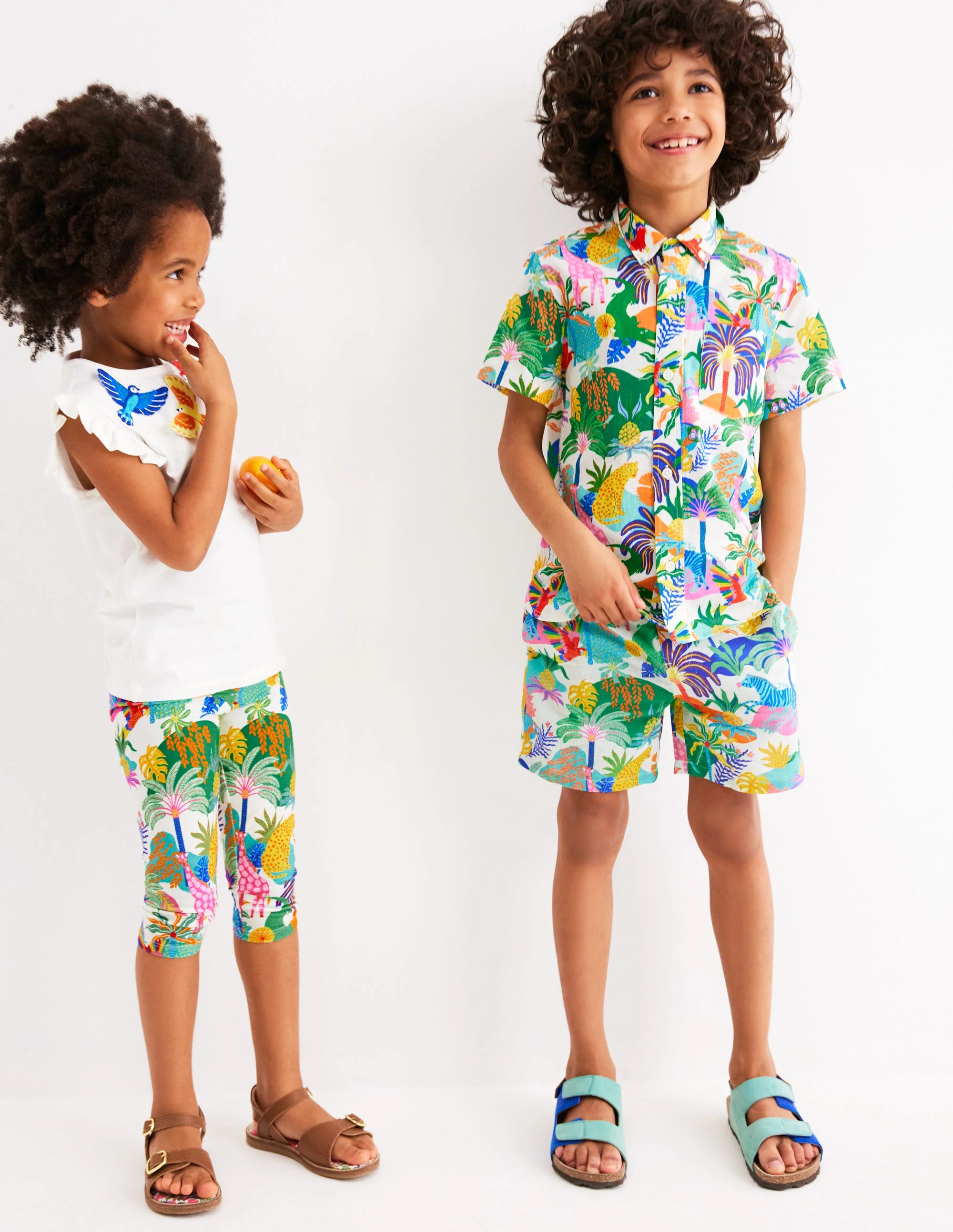Flutter Short Sleeve T-shirt-Ivory Birds - Image 4