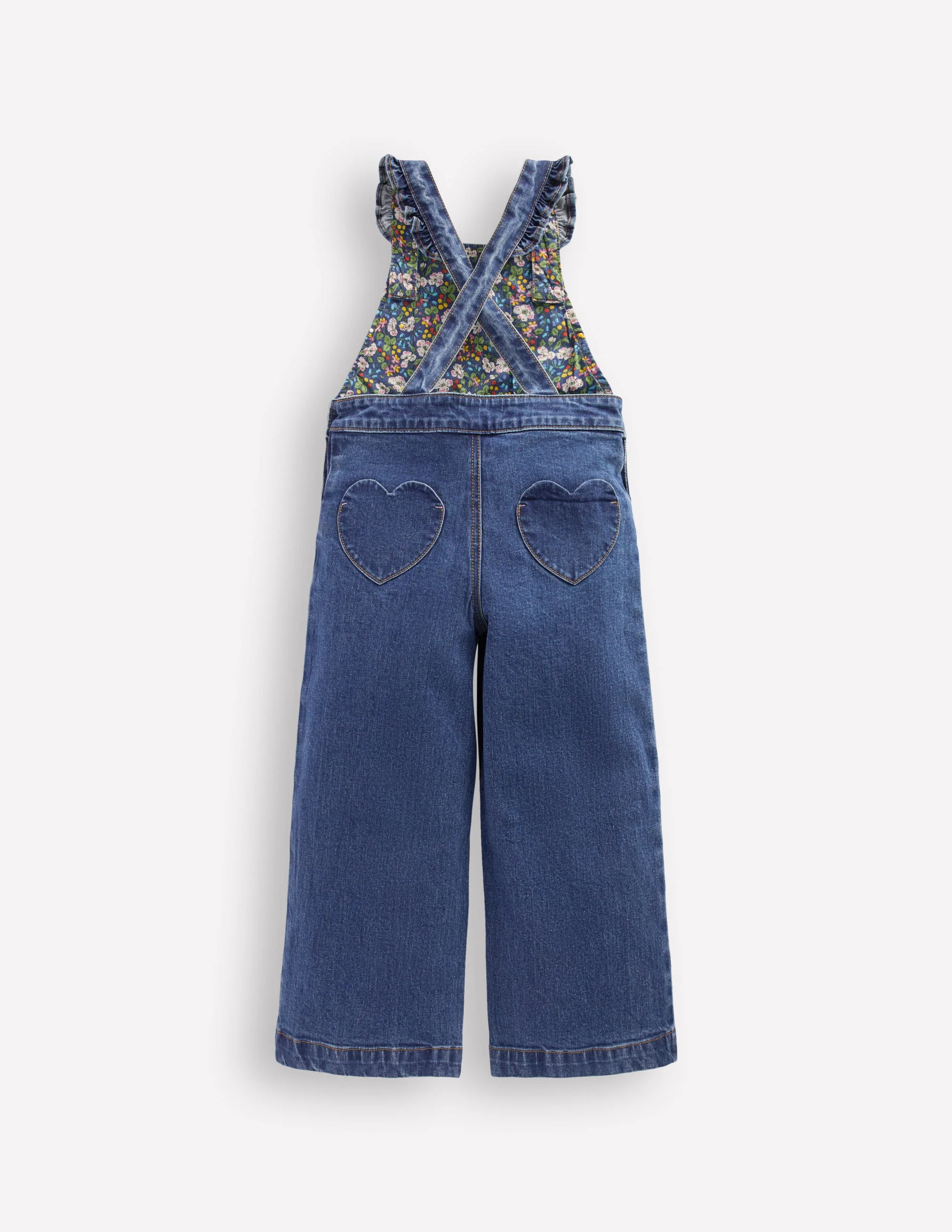 Frill Overalls-Mid Vintage Heart Applique - Image 2