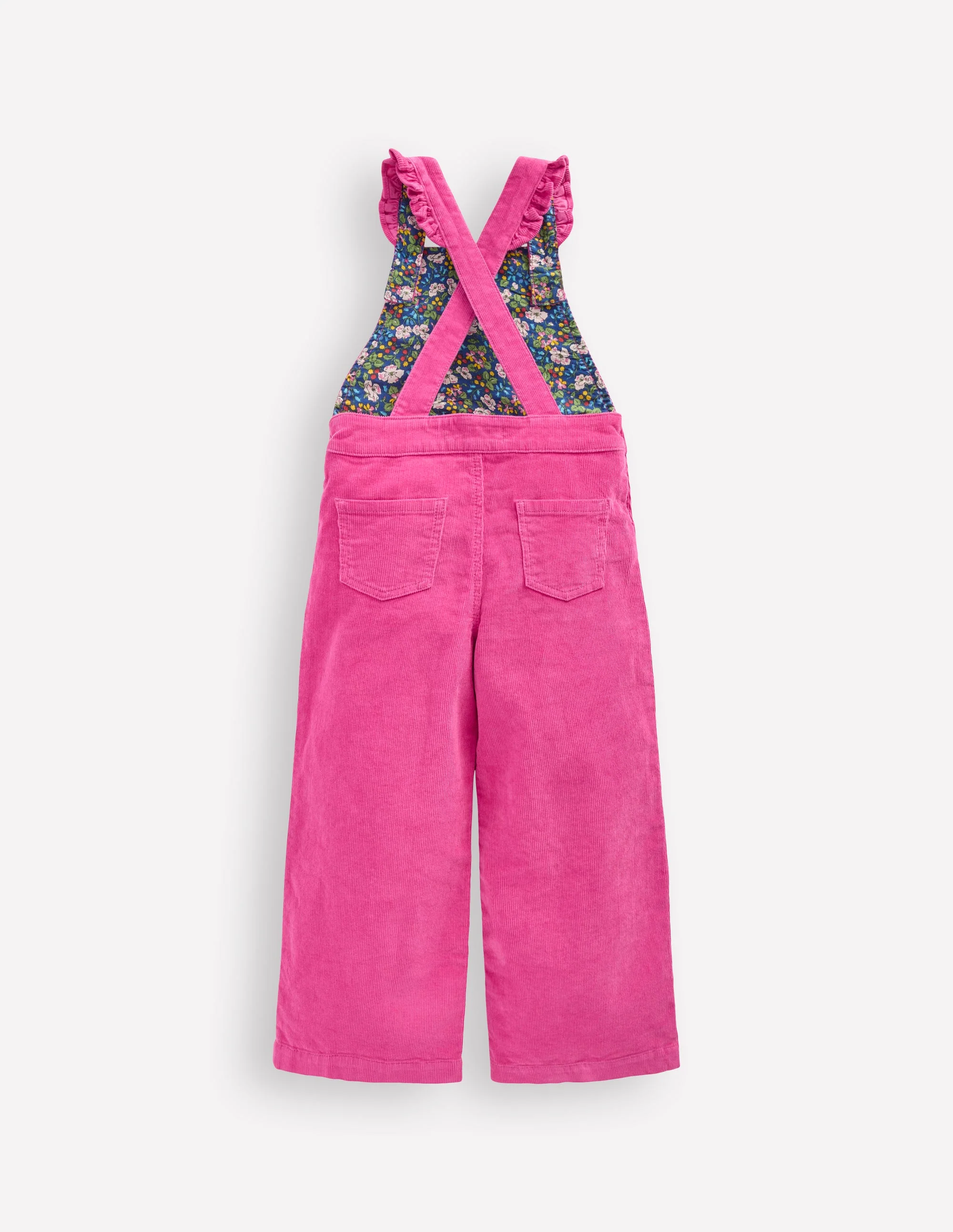 Frill Overalls-Raspberry Pink - Image 2