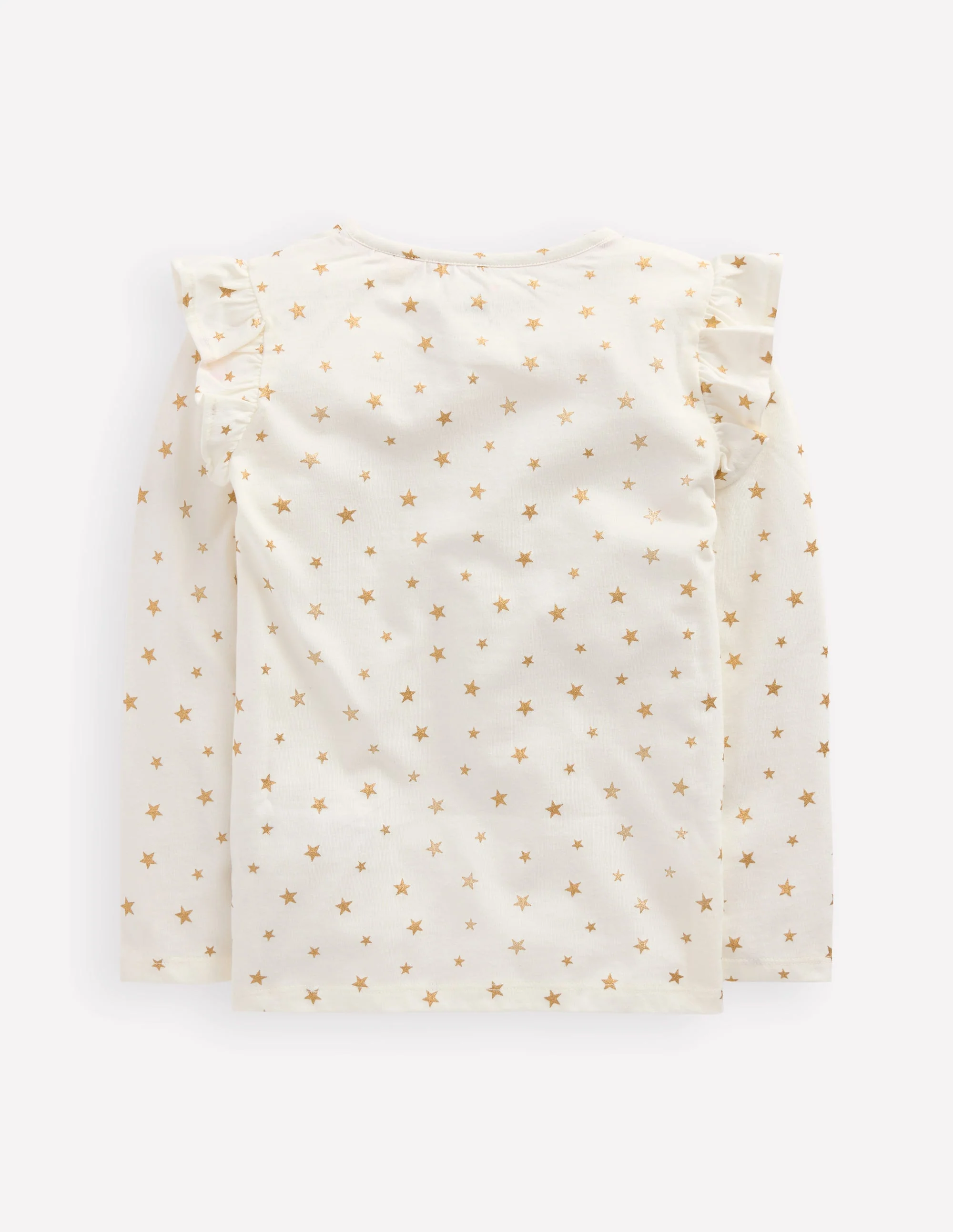 Frill Sleeve Appliqué T-shirt-Ivory Fairies - Image 2