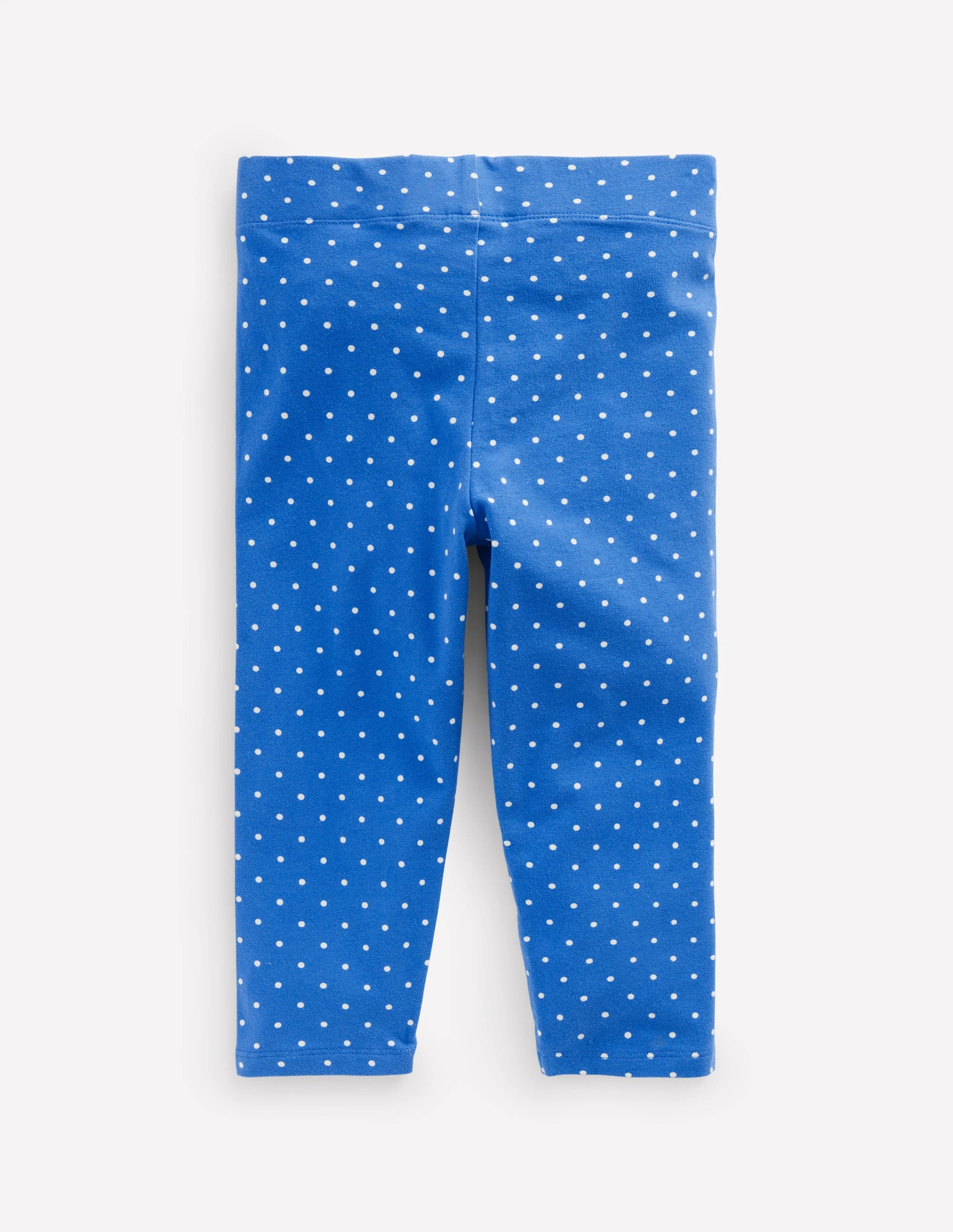 Fun Cropped Leggings-Kingfisher Blue Pin Spot - Image 2