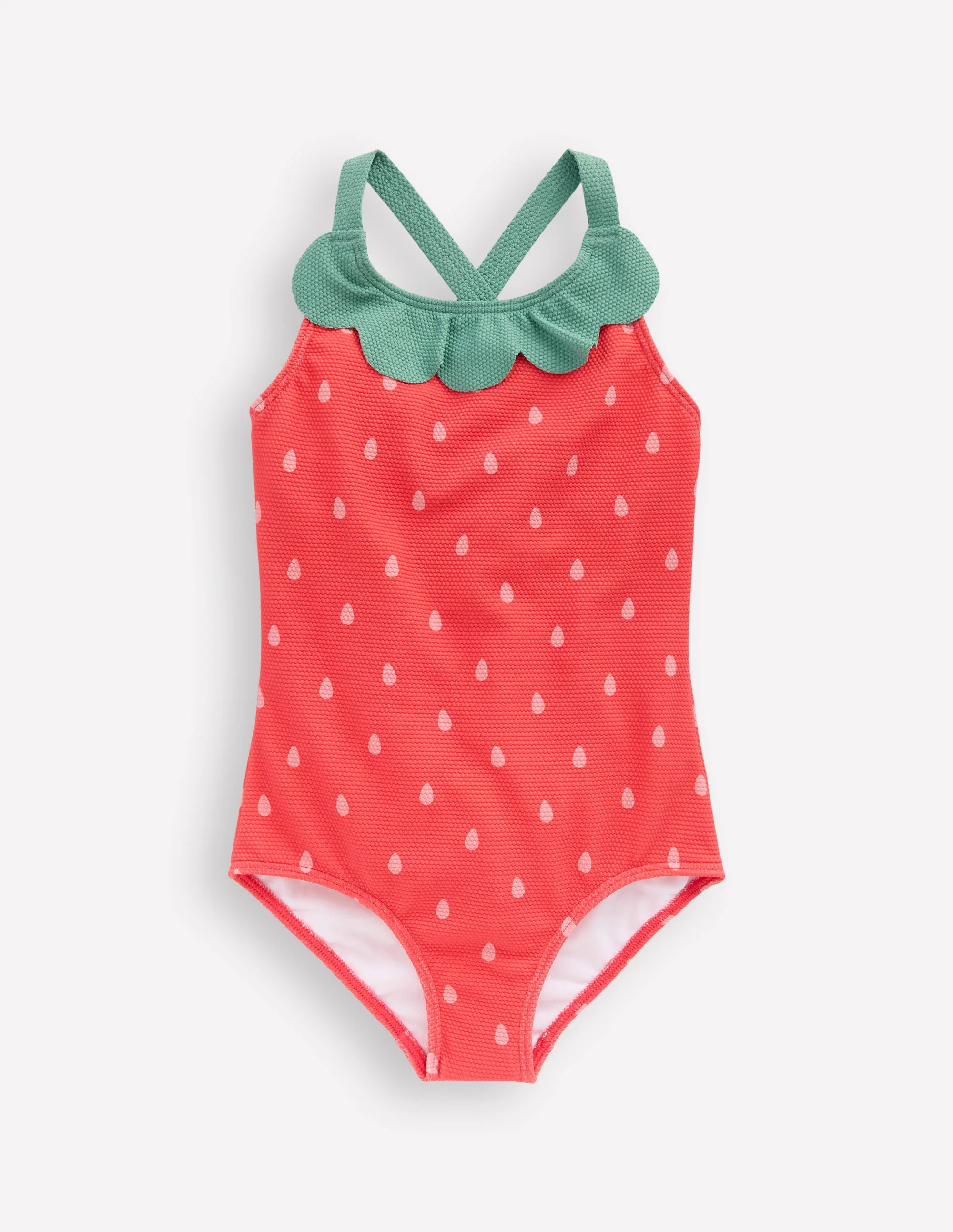 Fun Cross-back Swimsuit-Strawberry