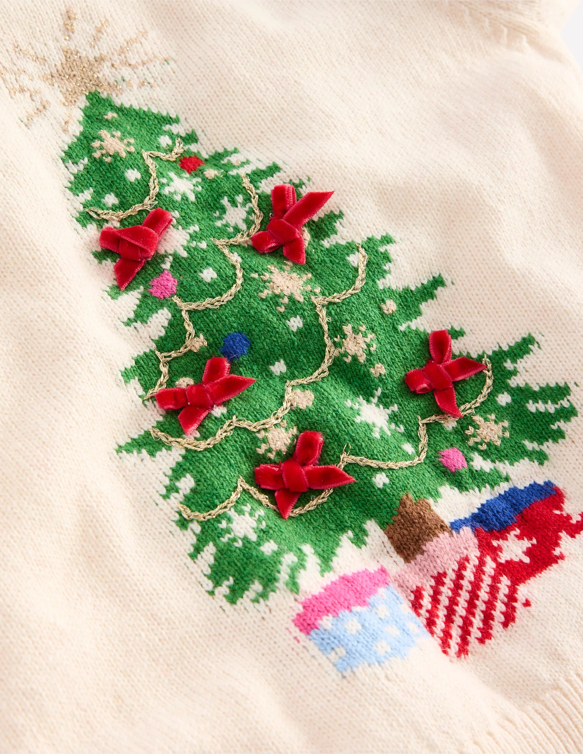 Fun Logo Jumper-Ecru Marl Tree - Image 3