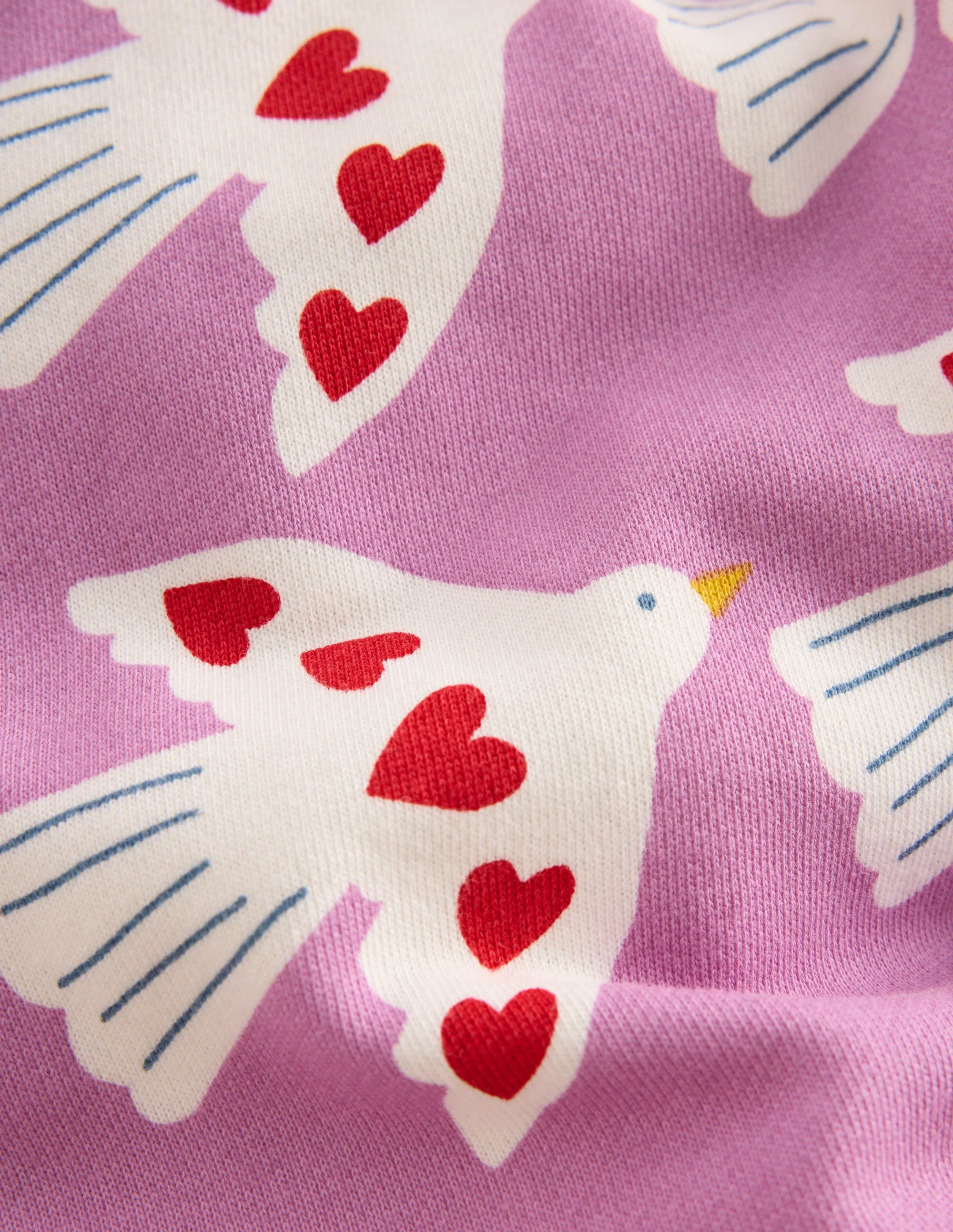 Fun Printed Jogger-Purple Doves - Image 3
