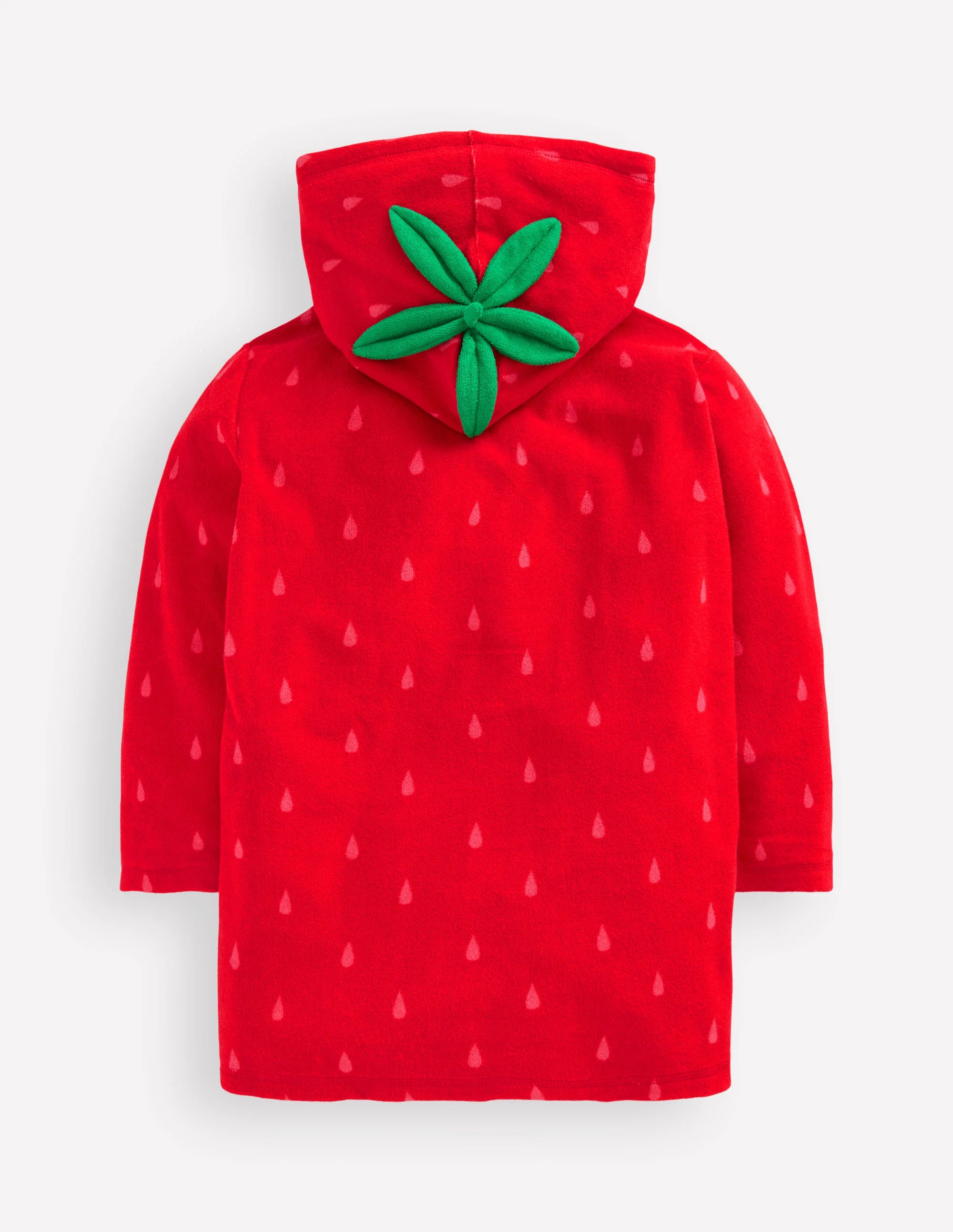 Fun Romie Towelling Zip-Up-Strawberry Tart Red - Image 3