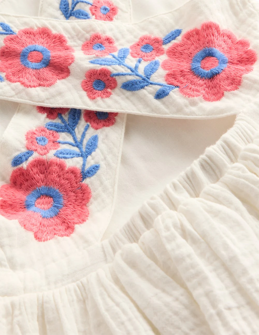 Harper Cross-Back Dress-White Embroidered - Image 6