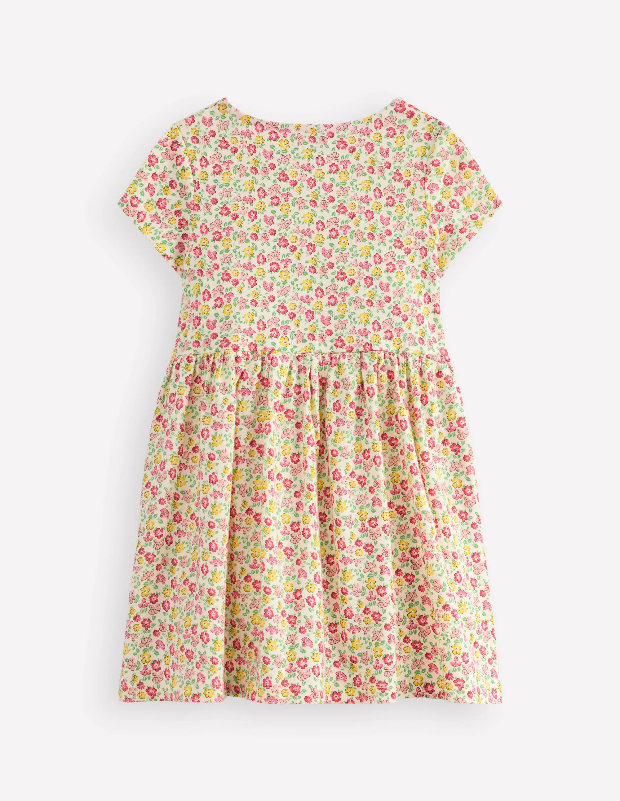 Heart Pocket Fun Jersey Dress-Multi Summer Flowerbed - Image 2