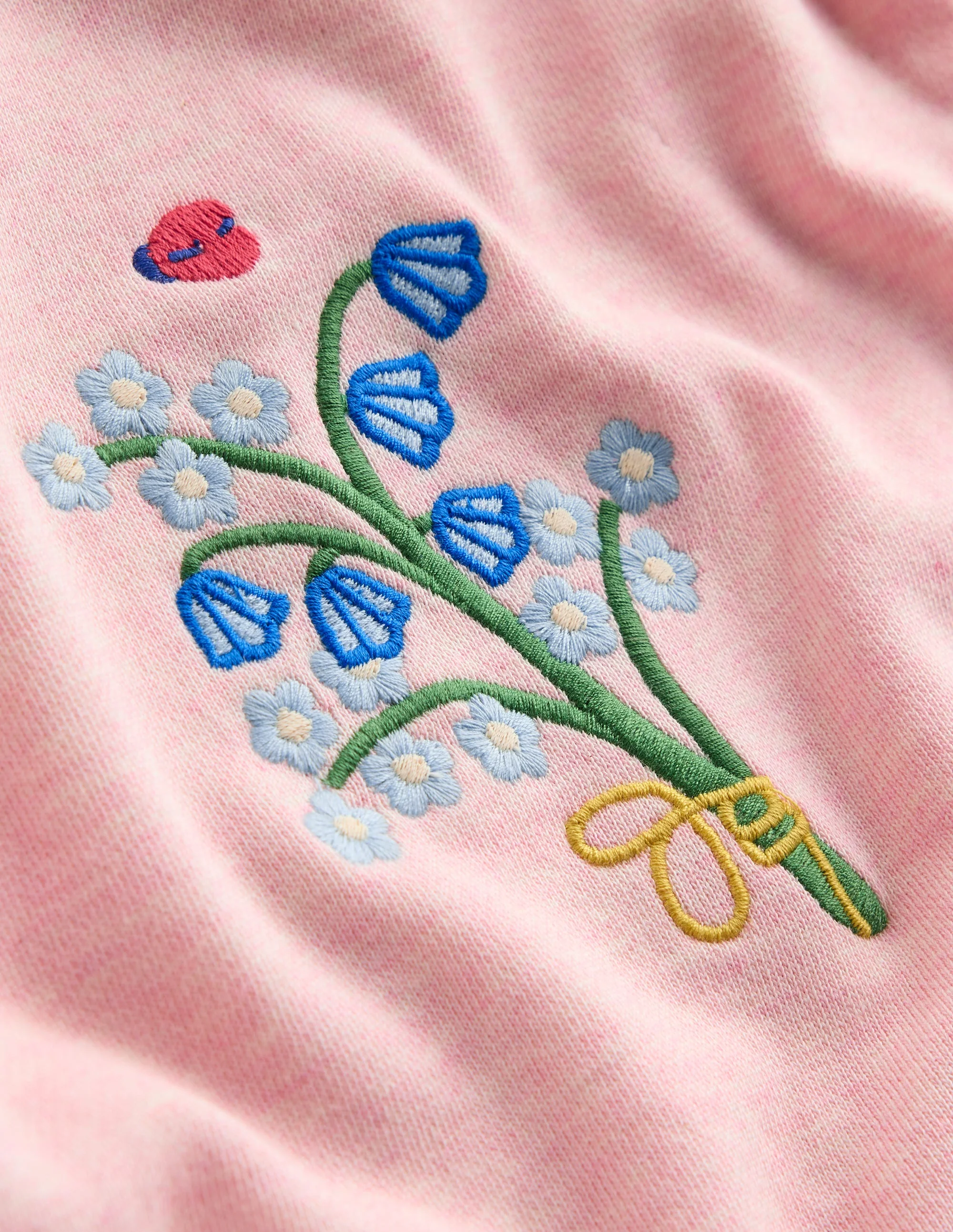 Heart Pocket Tunic Set-Chalk Pink Marl Flowers - Image 3