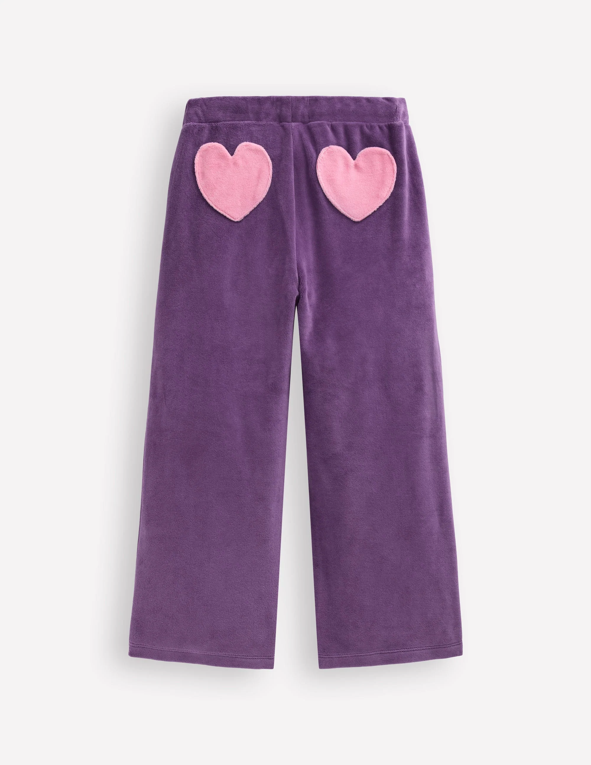 Heart Pocket Velour Sweatpants-Mystical Purple - Image 2