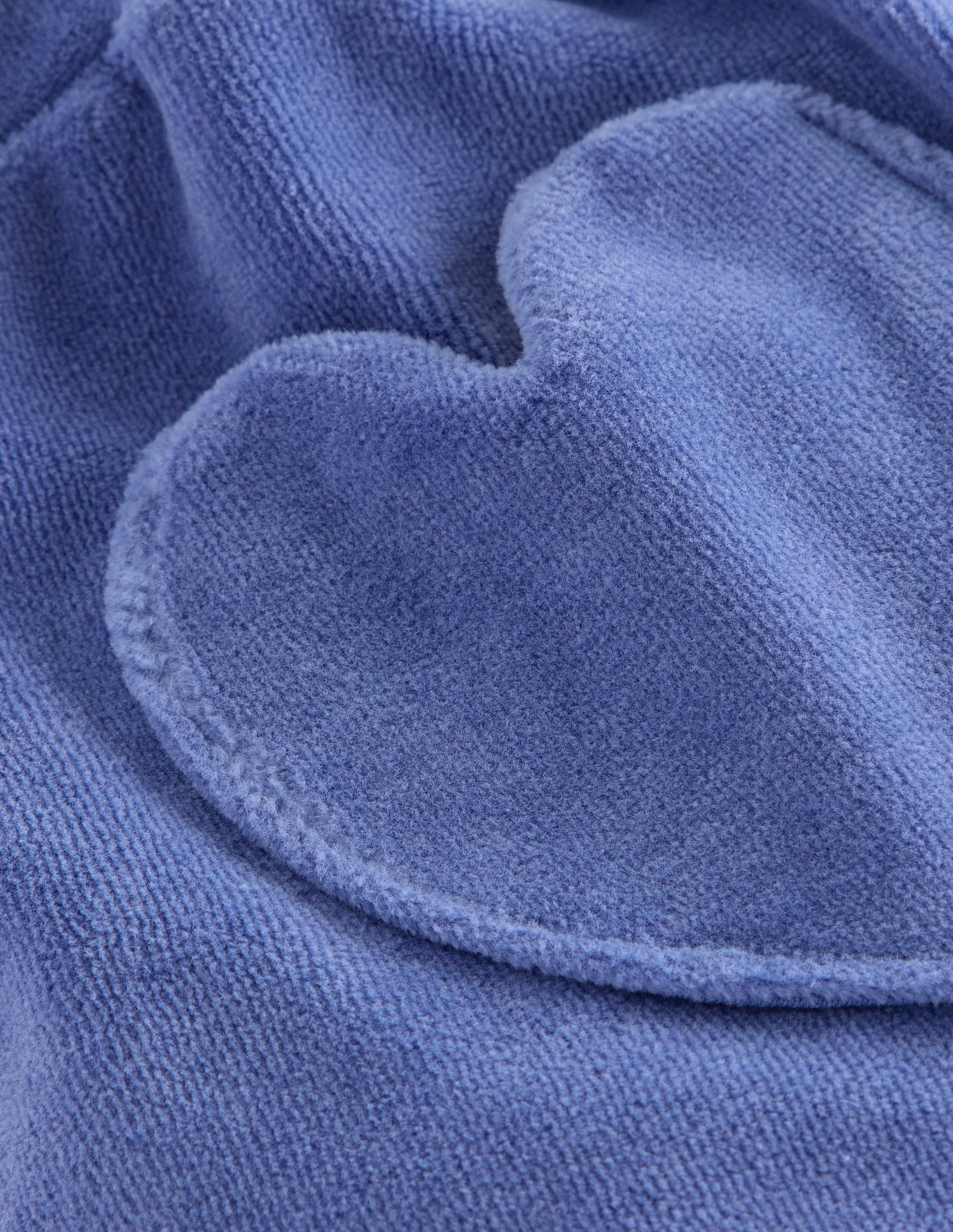 Heart Pocket Velour Sweatpants-Soft Blue - Image 3